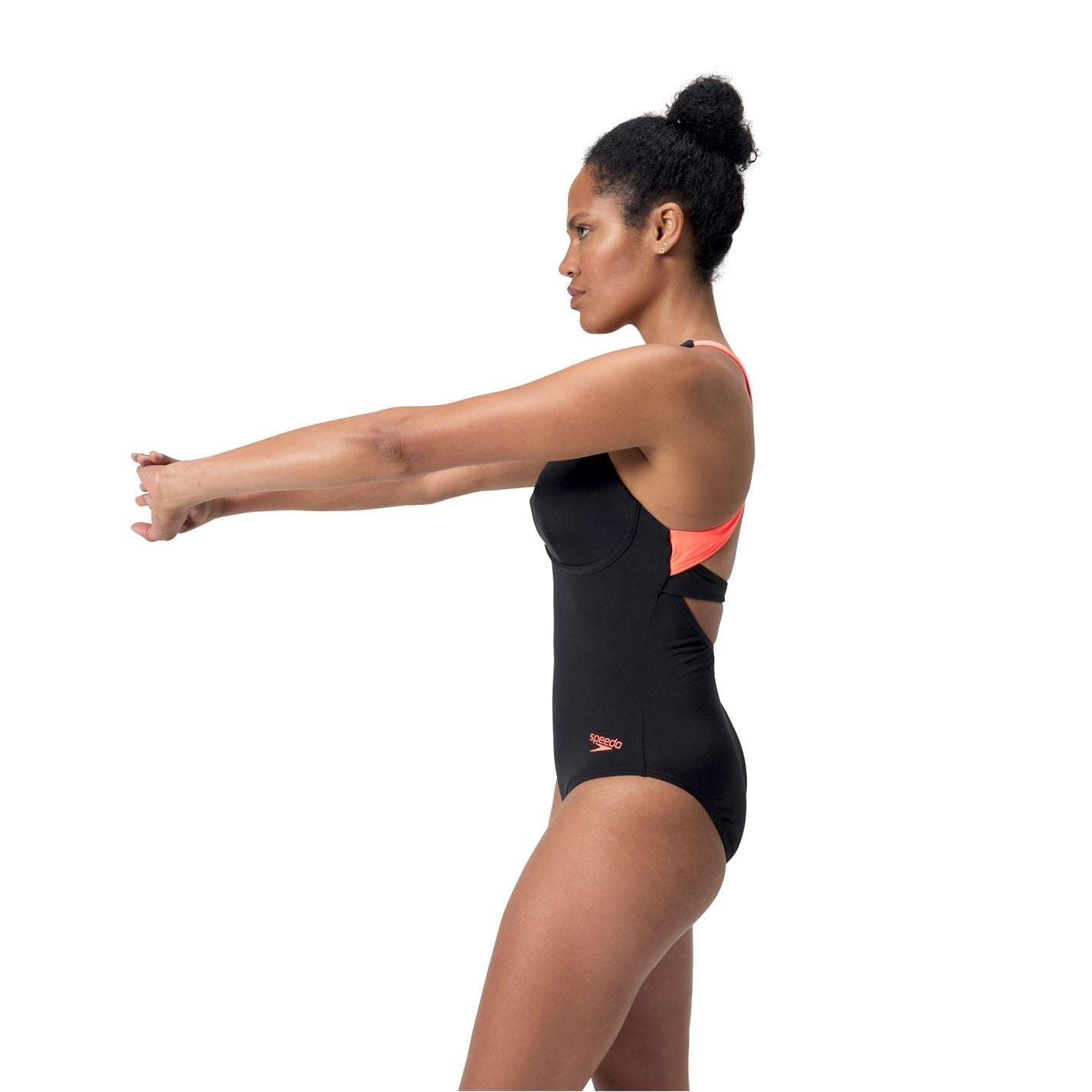 Speedo Square Neck Regular Fit Swimsuit