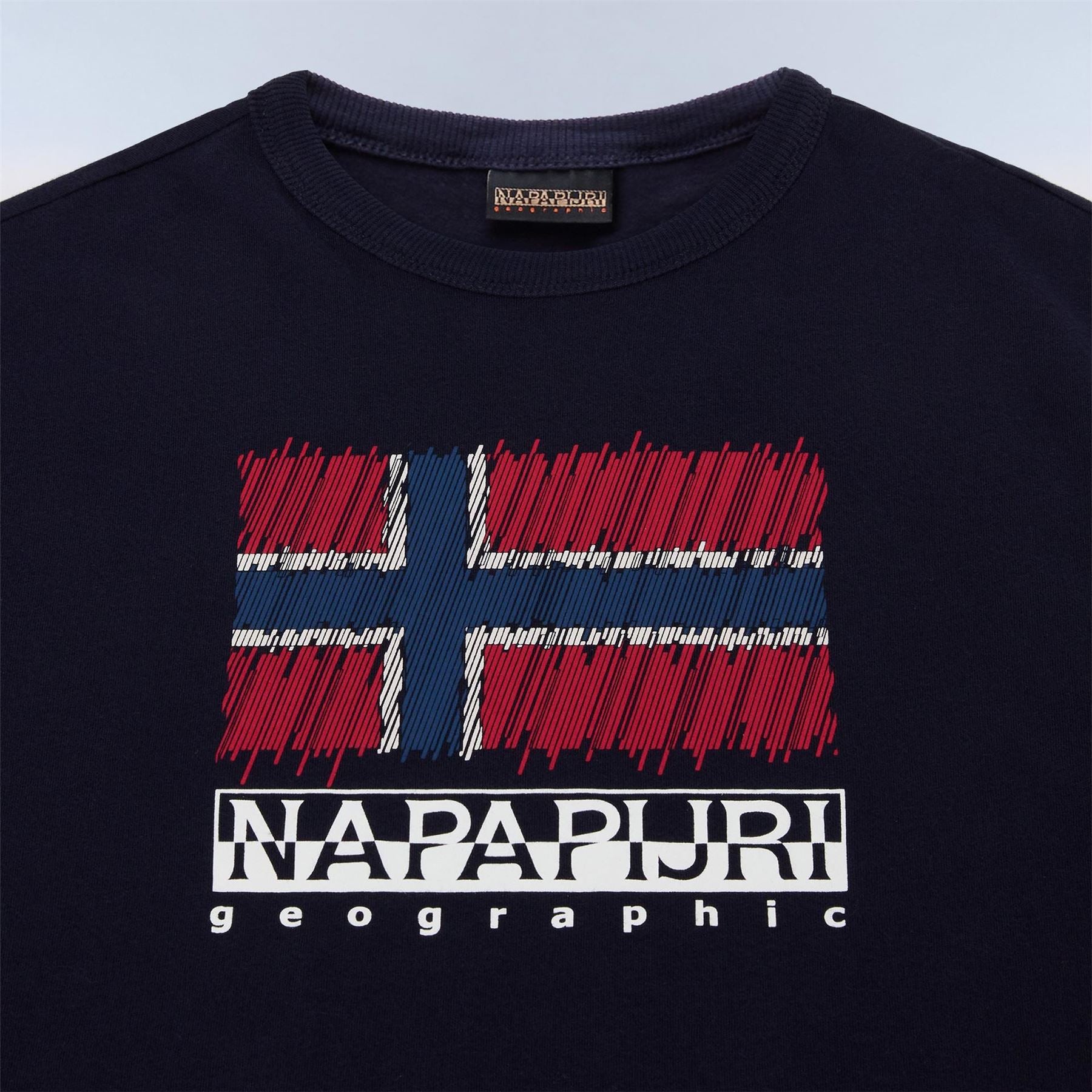 Napapijri Geographic Print Crew Neck Short Sleeve T-Shirt