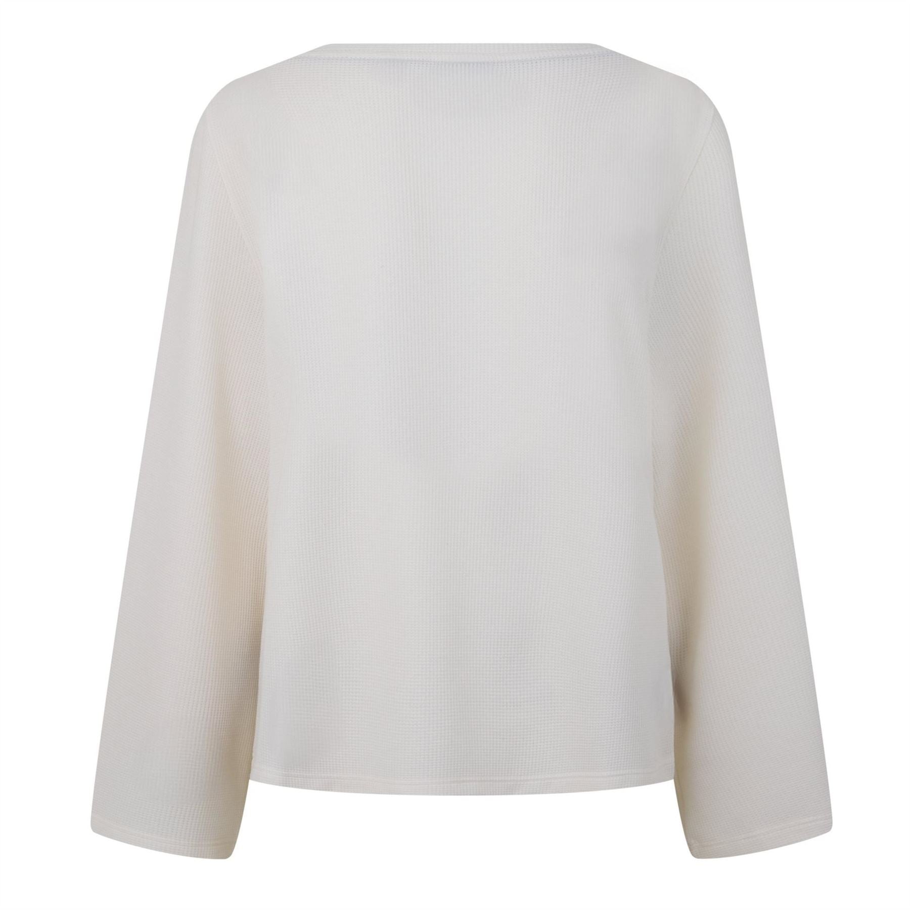 Boss Waffle Cotton Long Sleeve Pyjama Tops