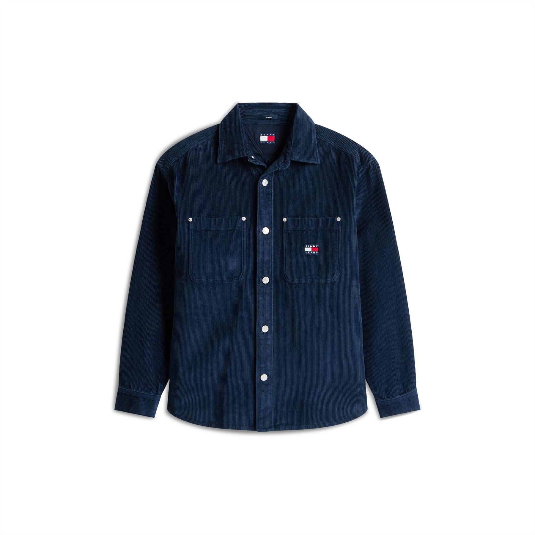Tommy Jeans Collared Neck Long Sleeve Cord Shirt
