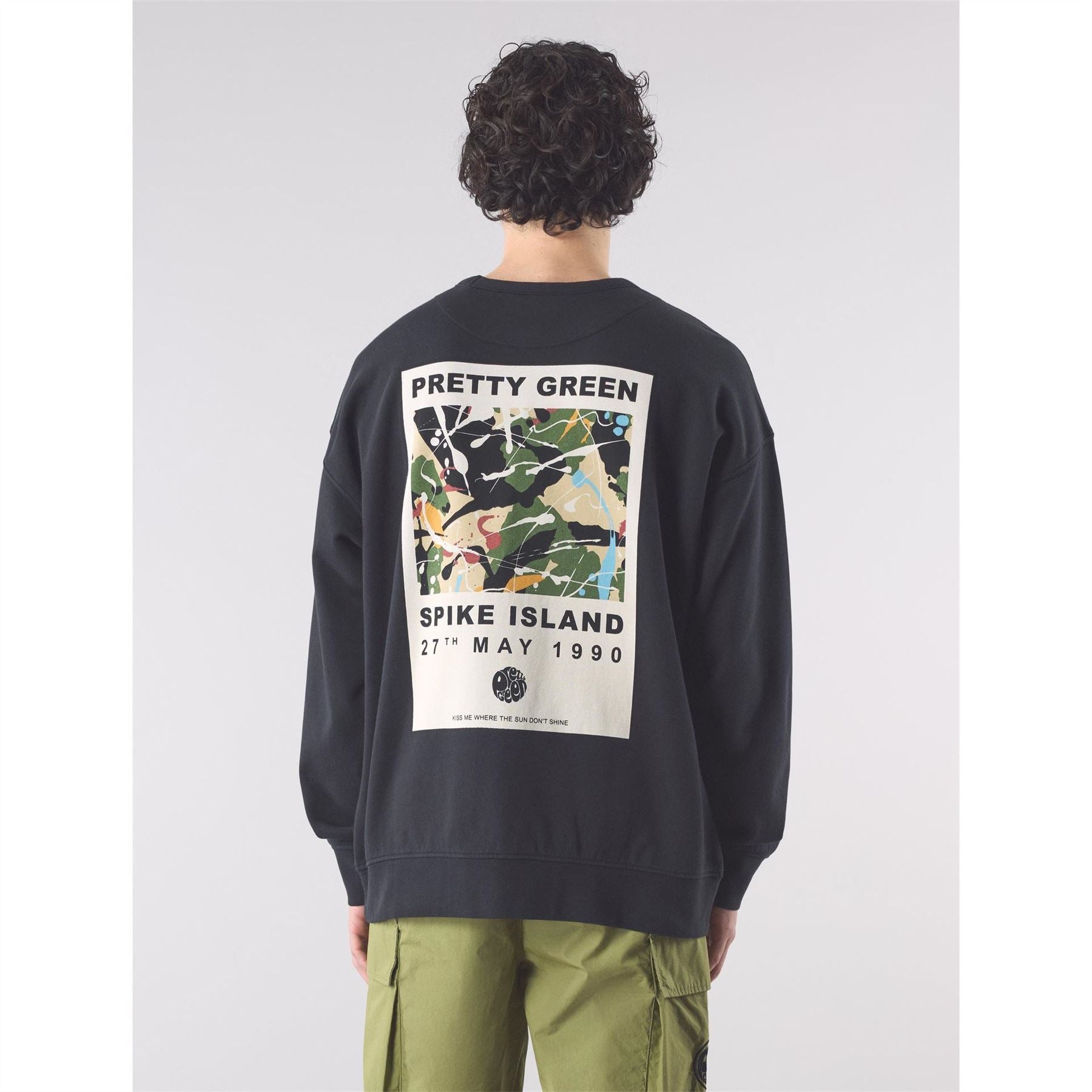 Pretty Green Spike Island Graphic Regular Fit Sweatshirt