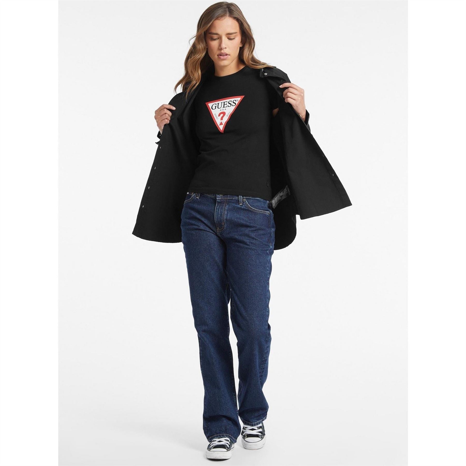 Guess Tri Icon Slim Fit Crew Neck T-Shirt