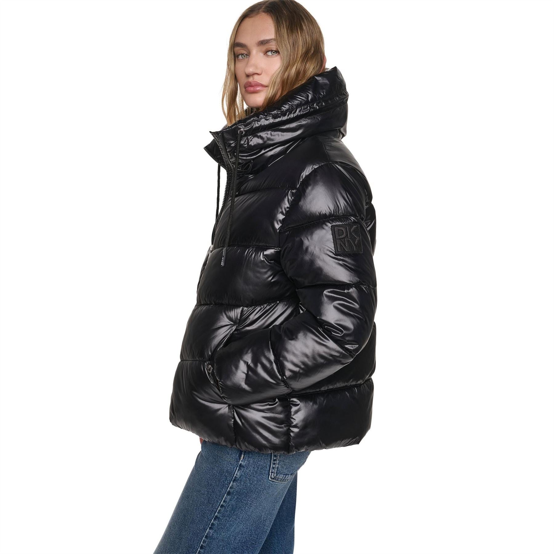 DKNY Puffer Coat W  Drama Collar