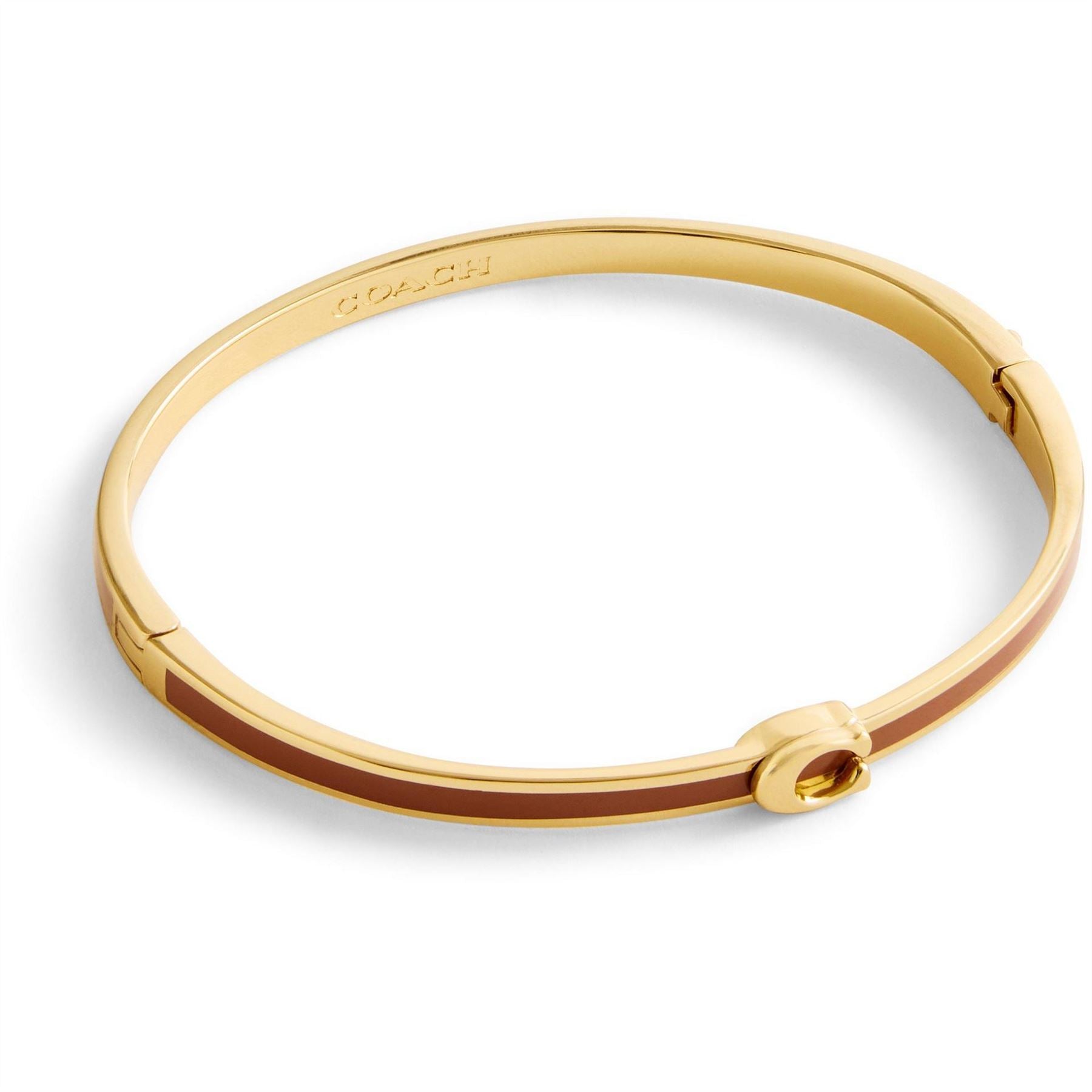 Coach Engraved Logo Bangle