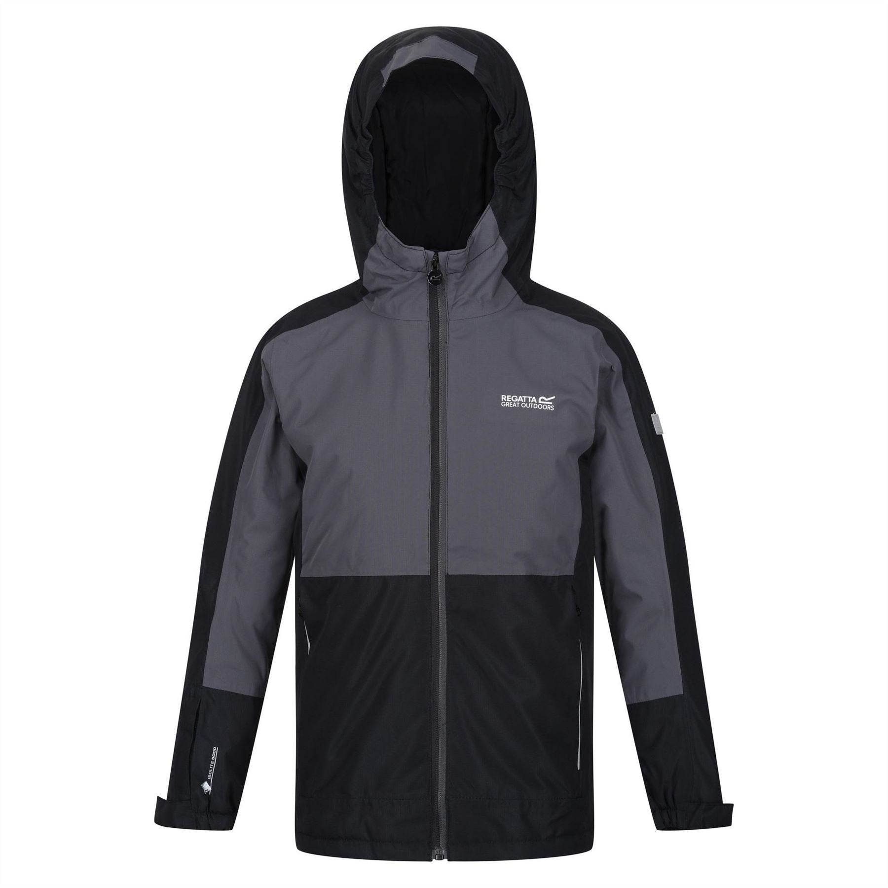 Regatta Beamziii Hooded Zipped Pocket Color Block Rain Jacket