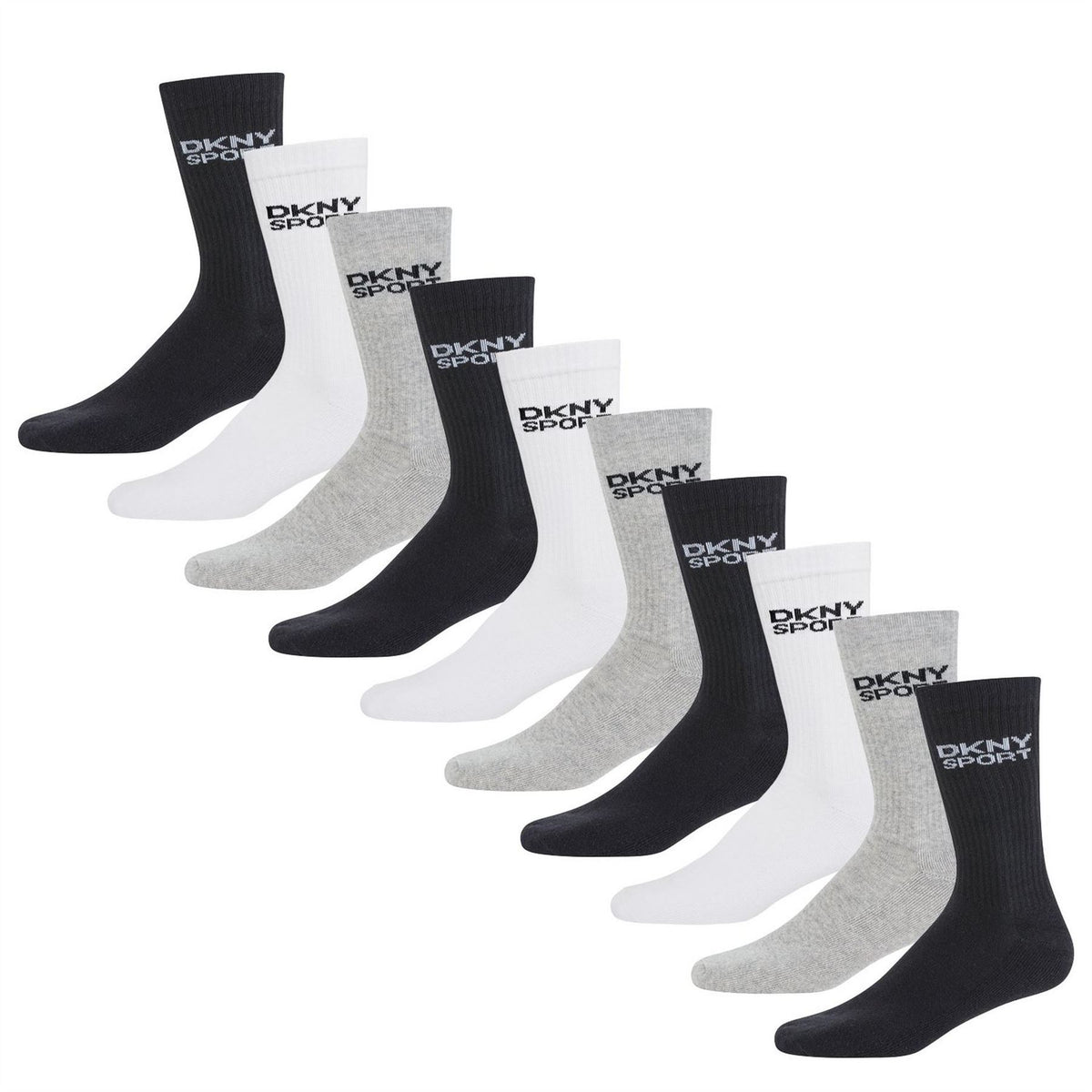 DKNY Mens 10 Pack Sports Socks Radde