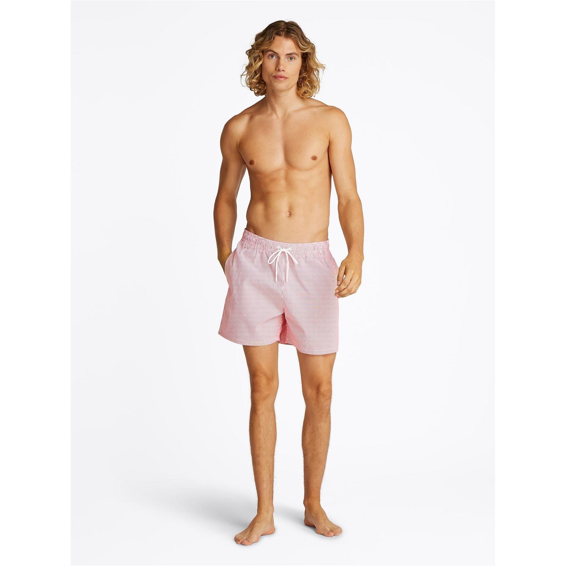 Tommy Hilfiger Ithaca Stripe Medium Length Drawstring Swim Shorts