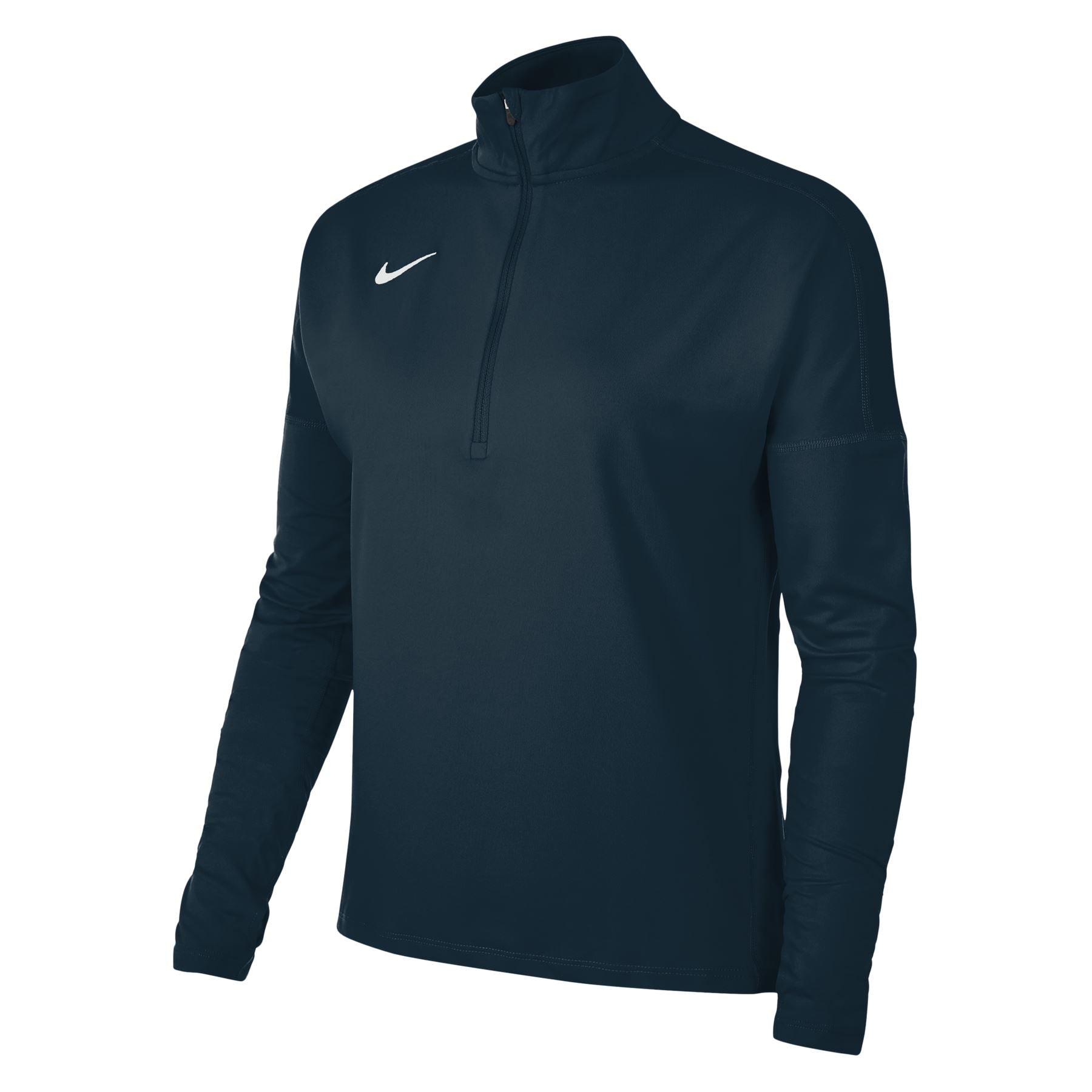 Nike Front Zipper Pocket Funnel Neck Long Sleeve Athletic Top