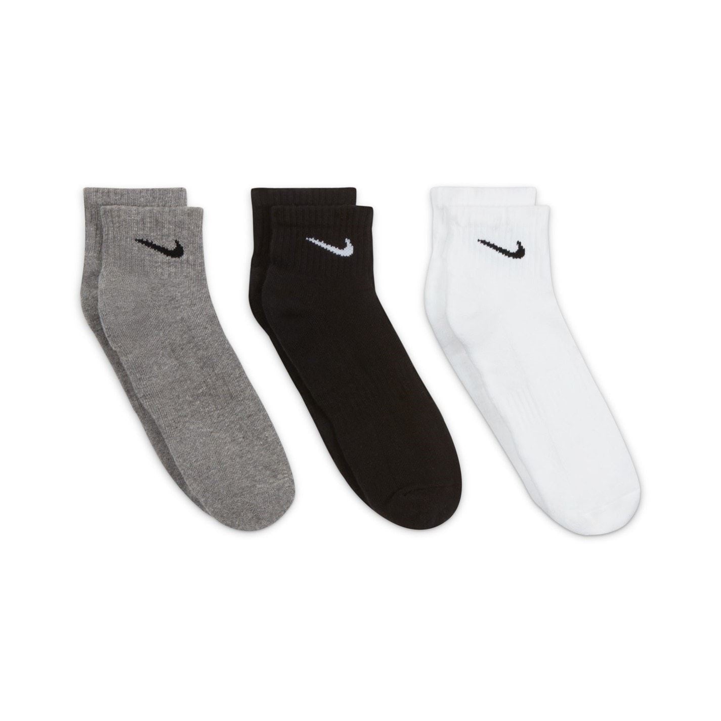 Nike Three Pack Quarter Socks Mens
