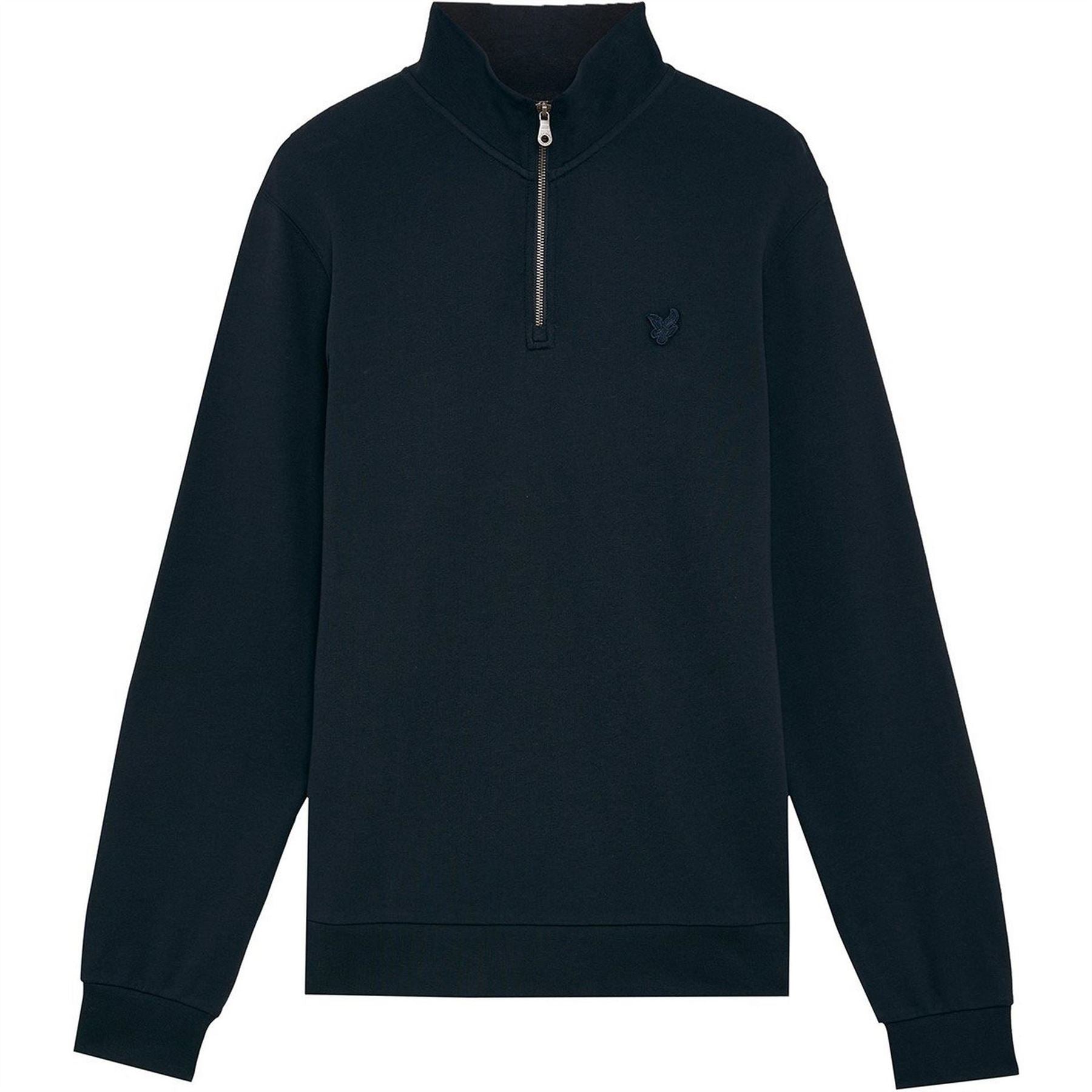 Lyle and Scott Eagle Zip Neck Long Sleeve Sweatshirt