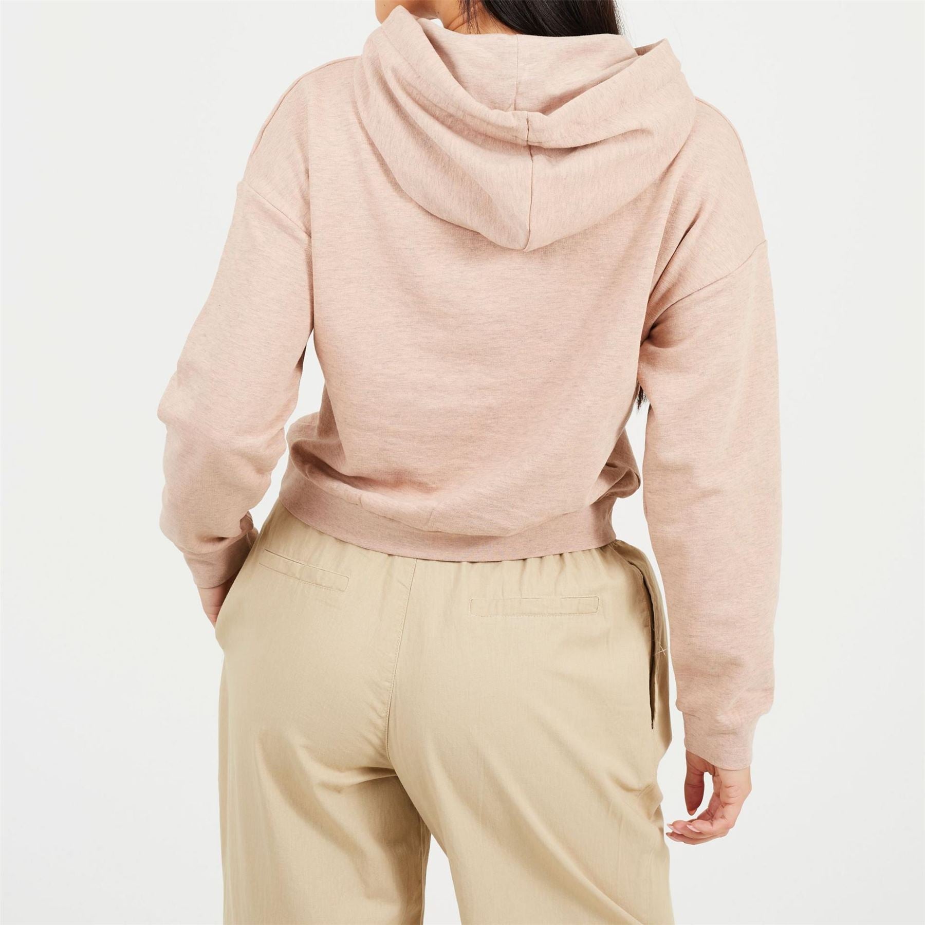Brave Soul Womens Cropped Hooded Sweatshirt
