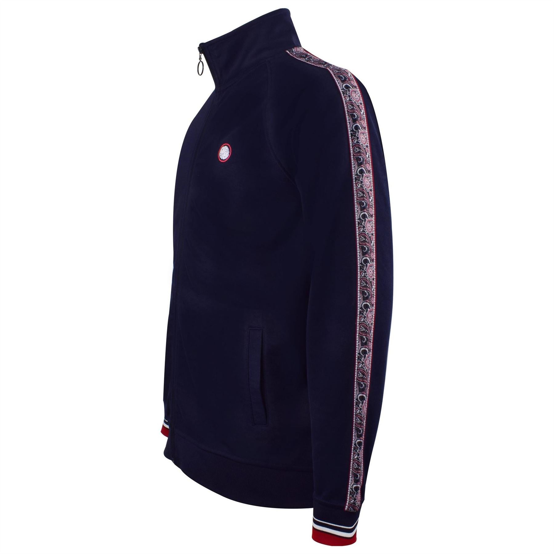 Pretty Green Eclip Tape Raglan Sleeve Zip Neck Athletic Top