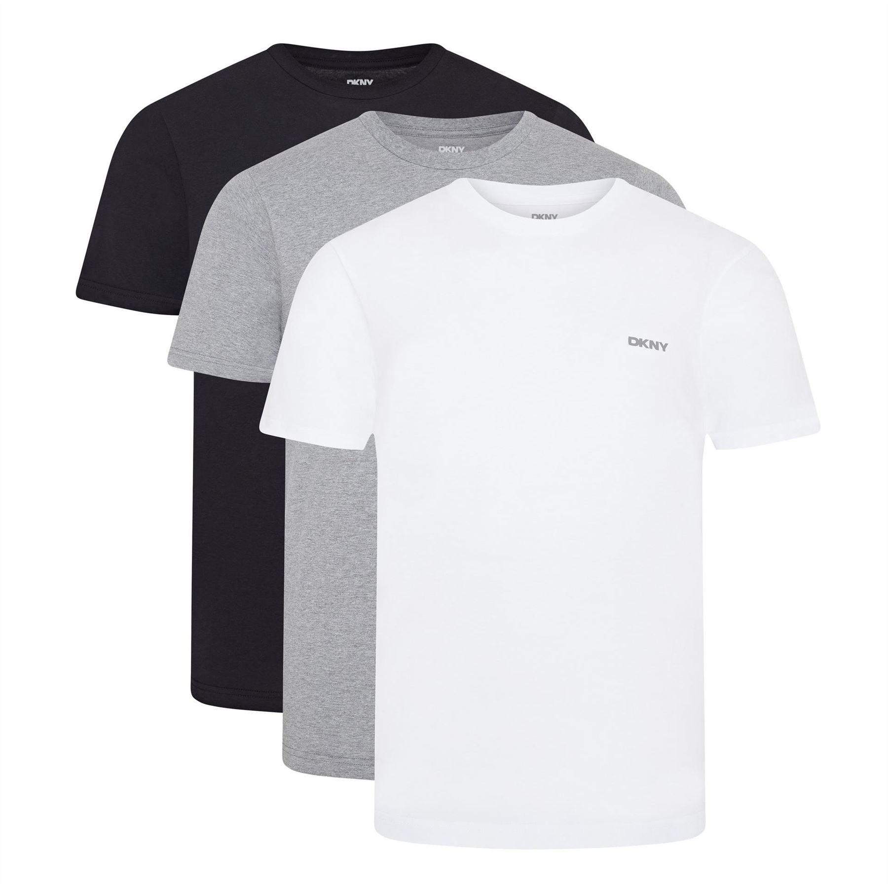 DKNY Mens 3 Pack Short Sleeve T-Shirts Giants