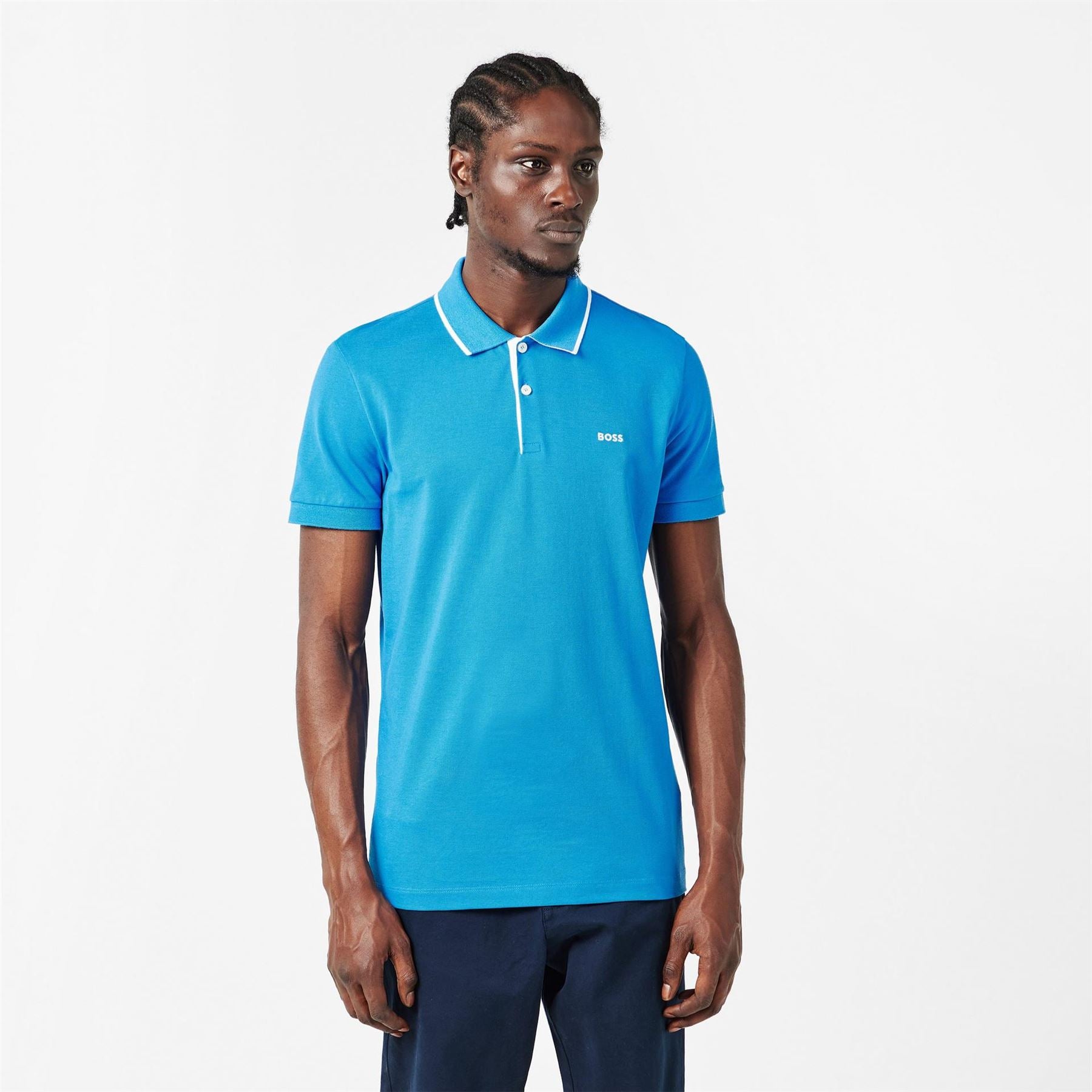 Boss Collared Neck Short Sleeve Polo Shirt