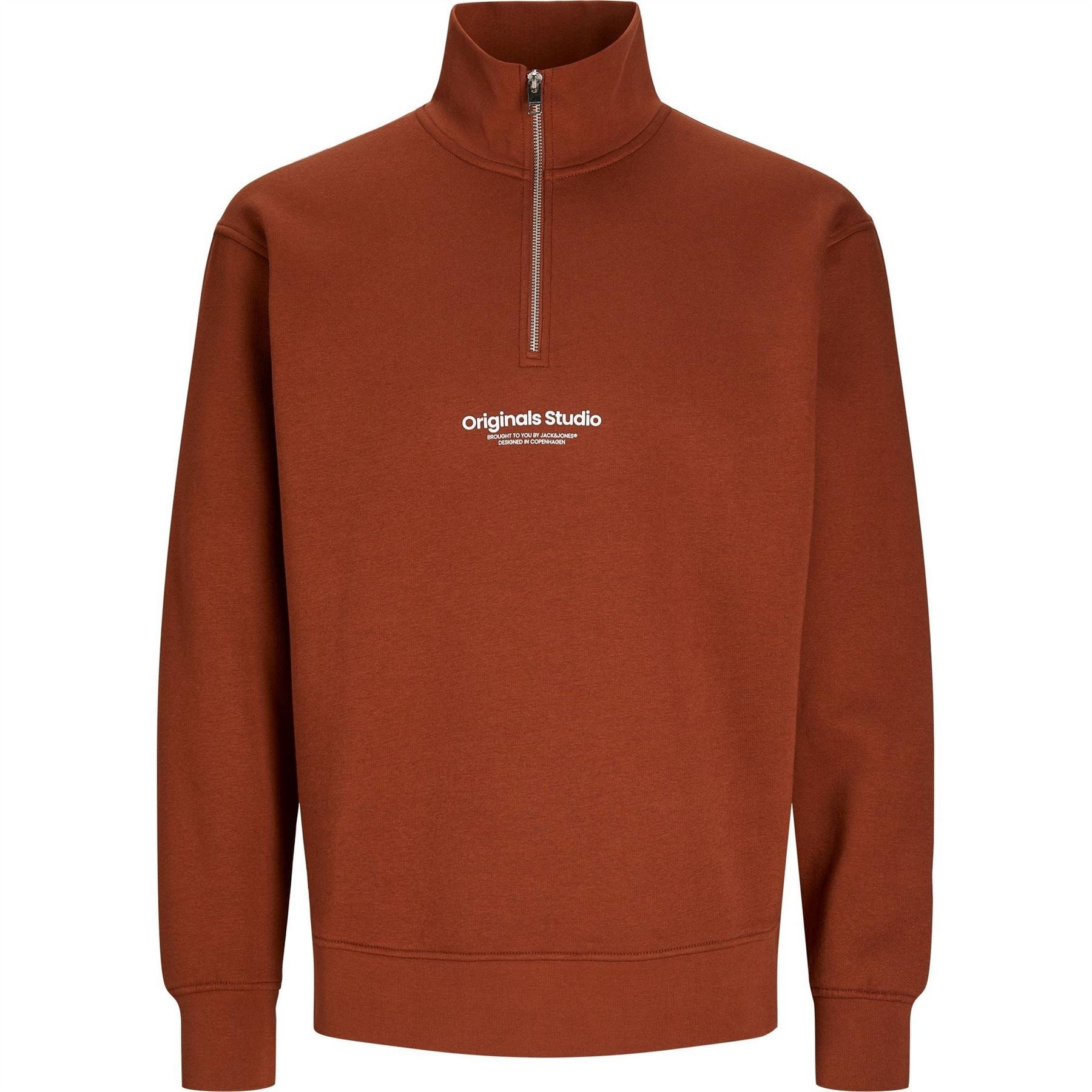 Jack and Jones Zip Neck Long Sleeve Sweatshirt
