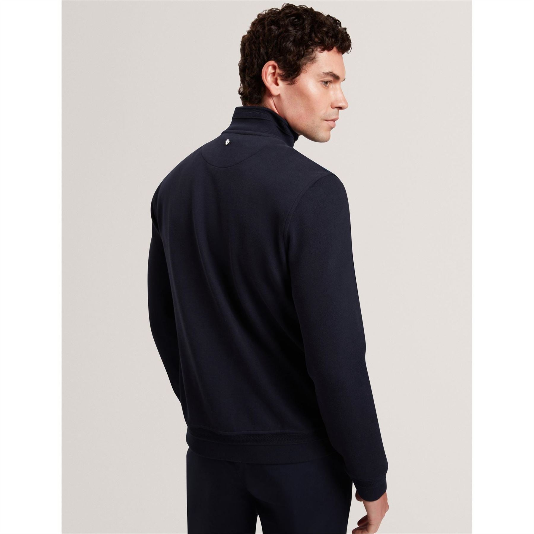 Ted Baker Solid Patterned Hybrid Jacket with Ribbed Cuff