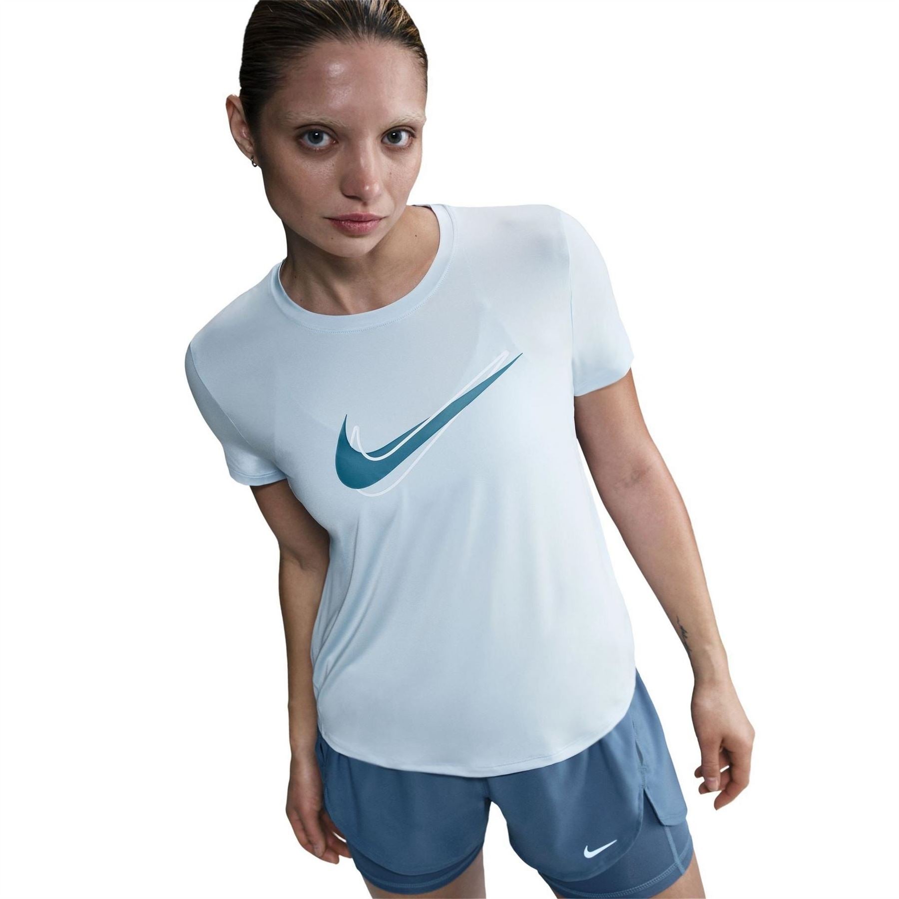 Nike Logo Print Crew Neck Short Sleeve Jersey Competition T-Shirt
