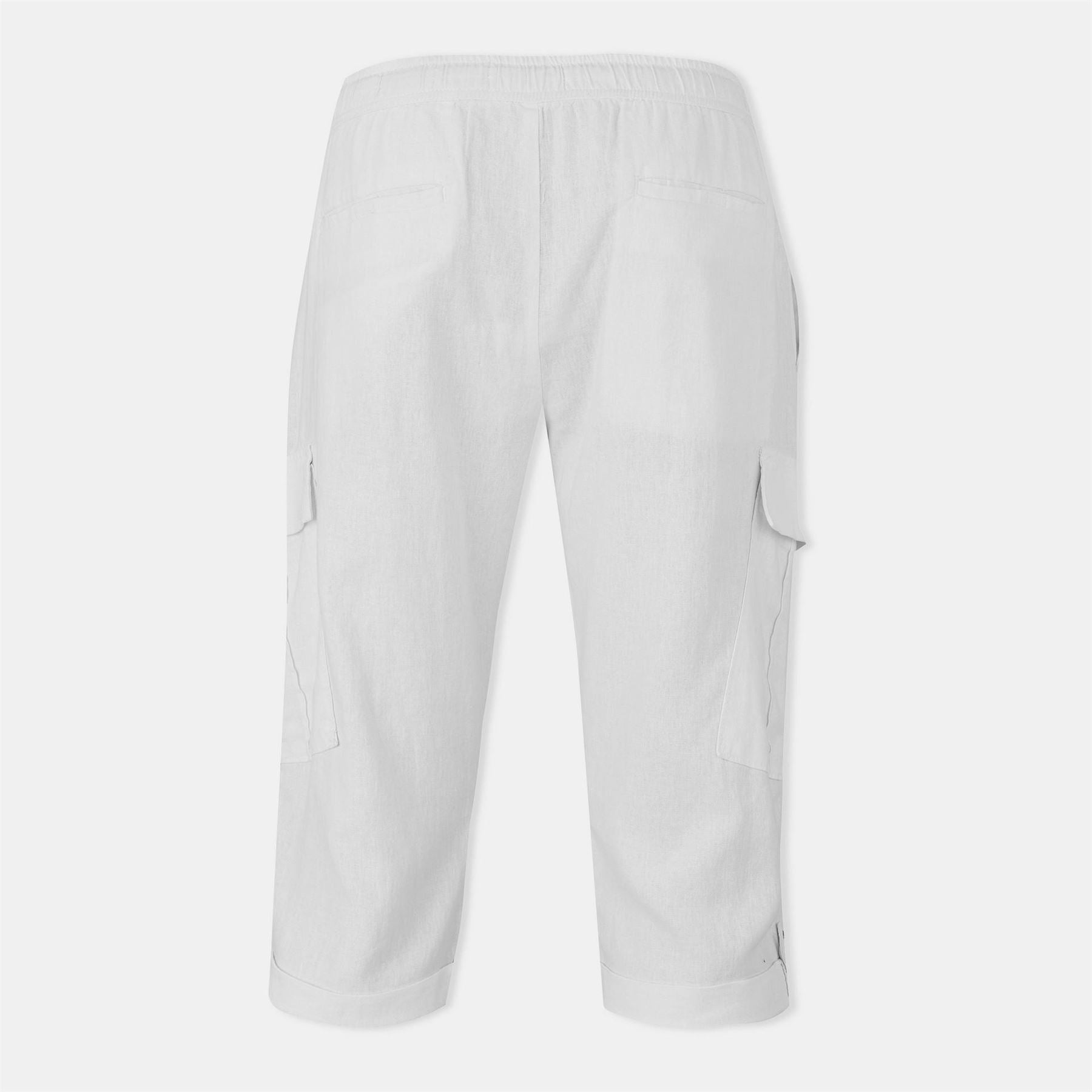 Threadbare Memphis Linen Cargo Pants Solid Patterned