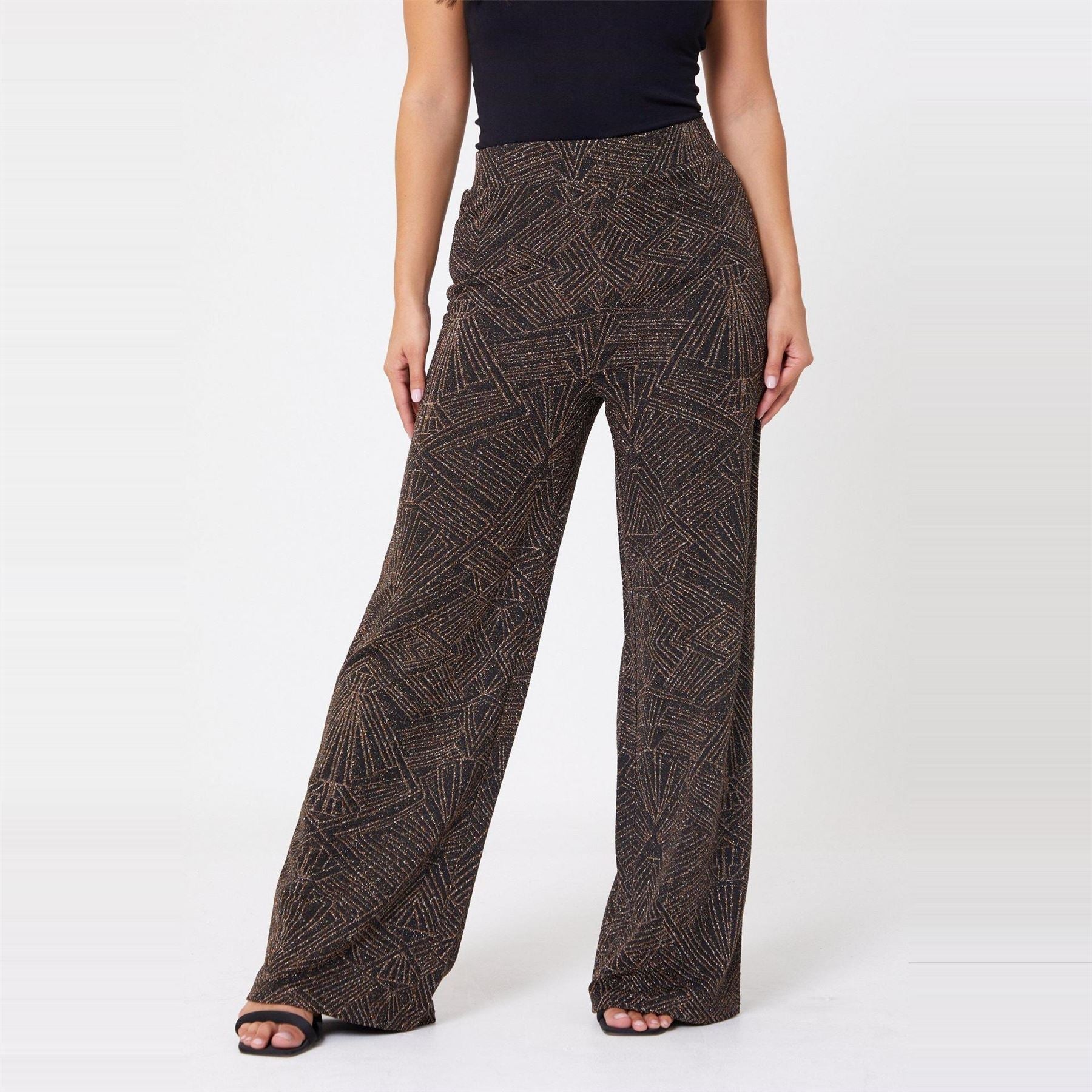 Be You Lurex Straight Leg Trouser