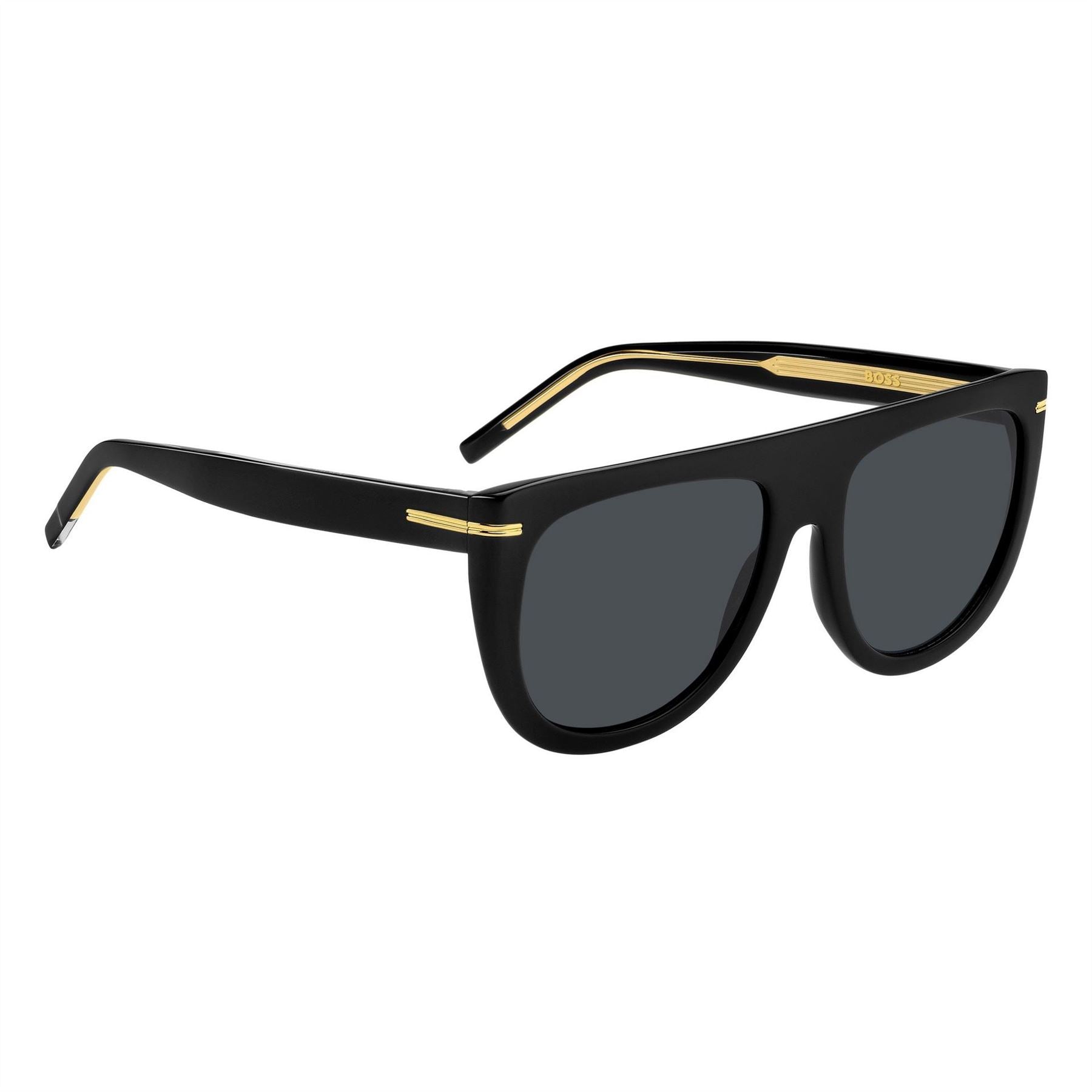 Boss Sq Flat Top Round Sunglasses