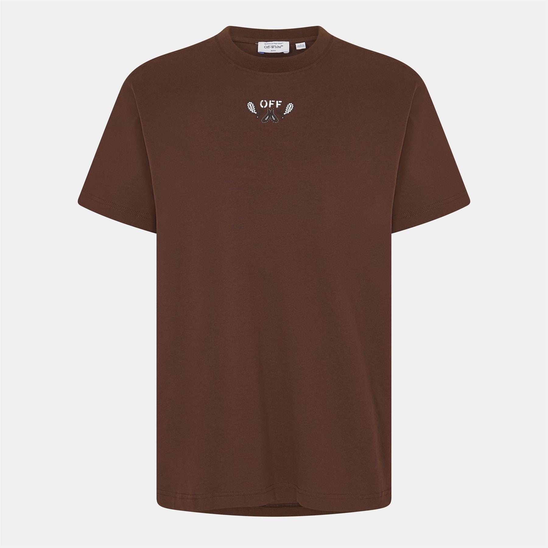 Off White Bandana Crew Neck Short Sleeve T-Shirt