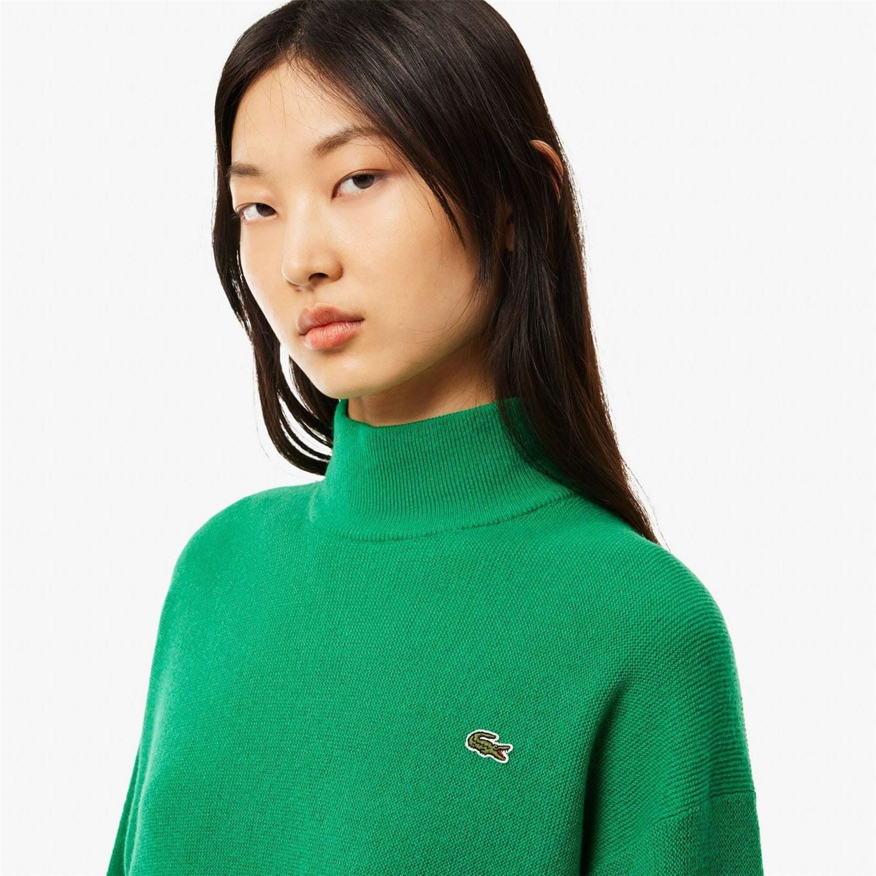 Lacoste Fit Carded Wool High Neck Sweater