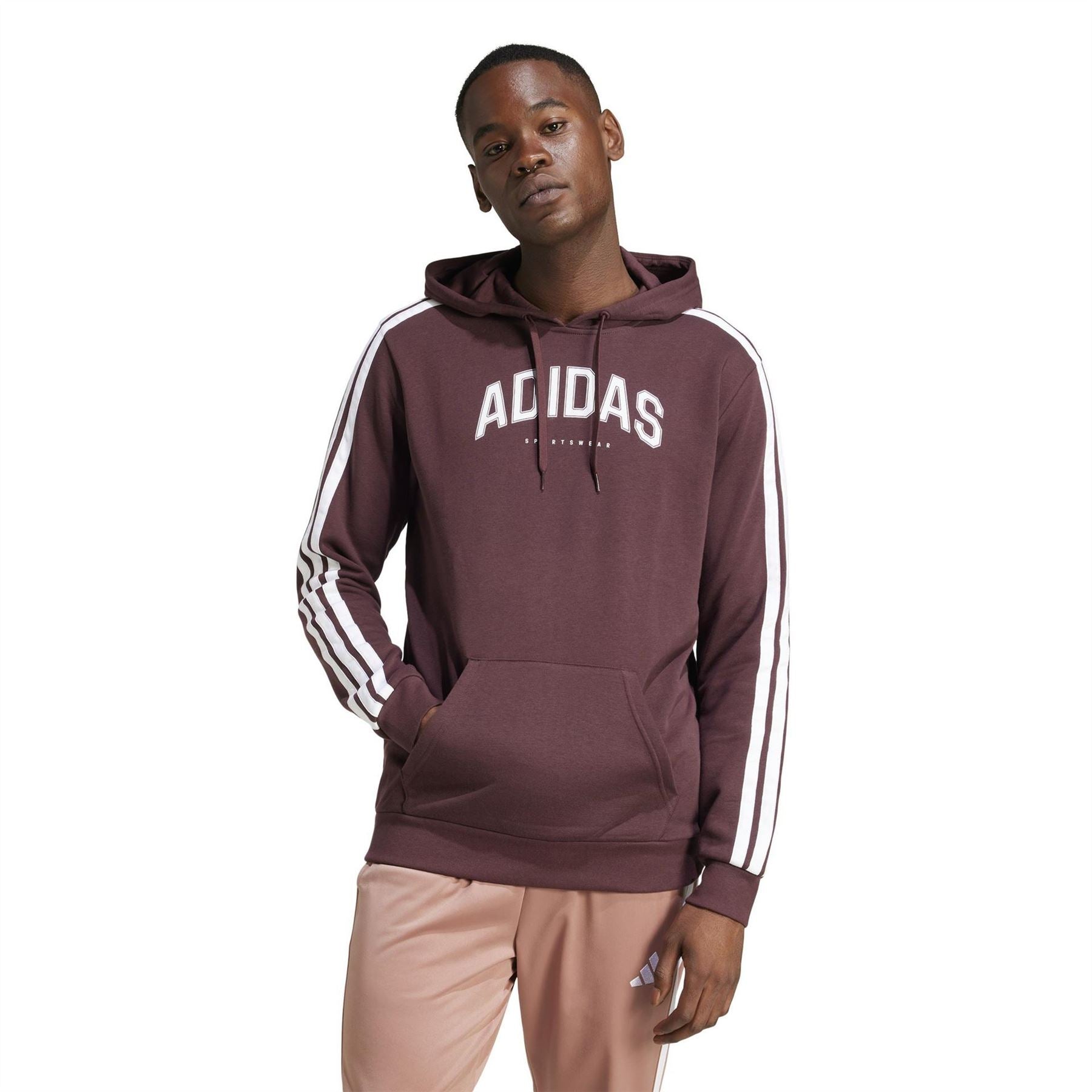 adidas Kangaroo Pocket Hooded Long Sleeve Sweatshirt