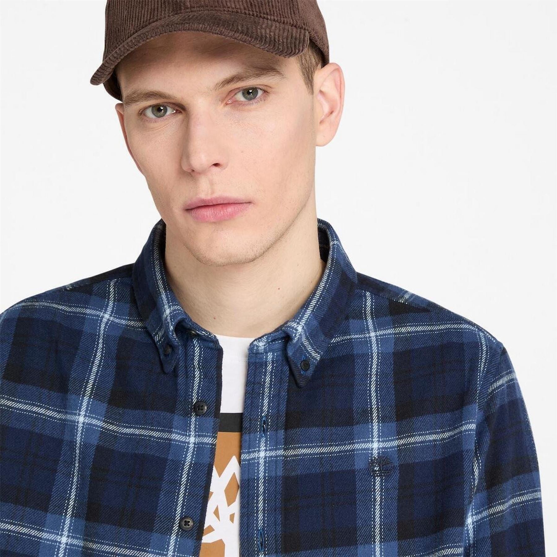 Timberland Collared Neck Button Down Long Sleeve Shirt