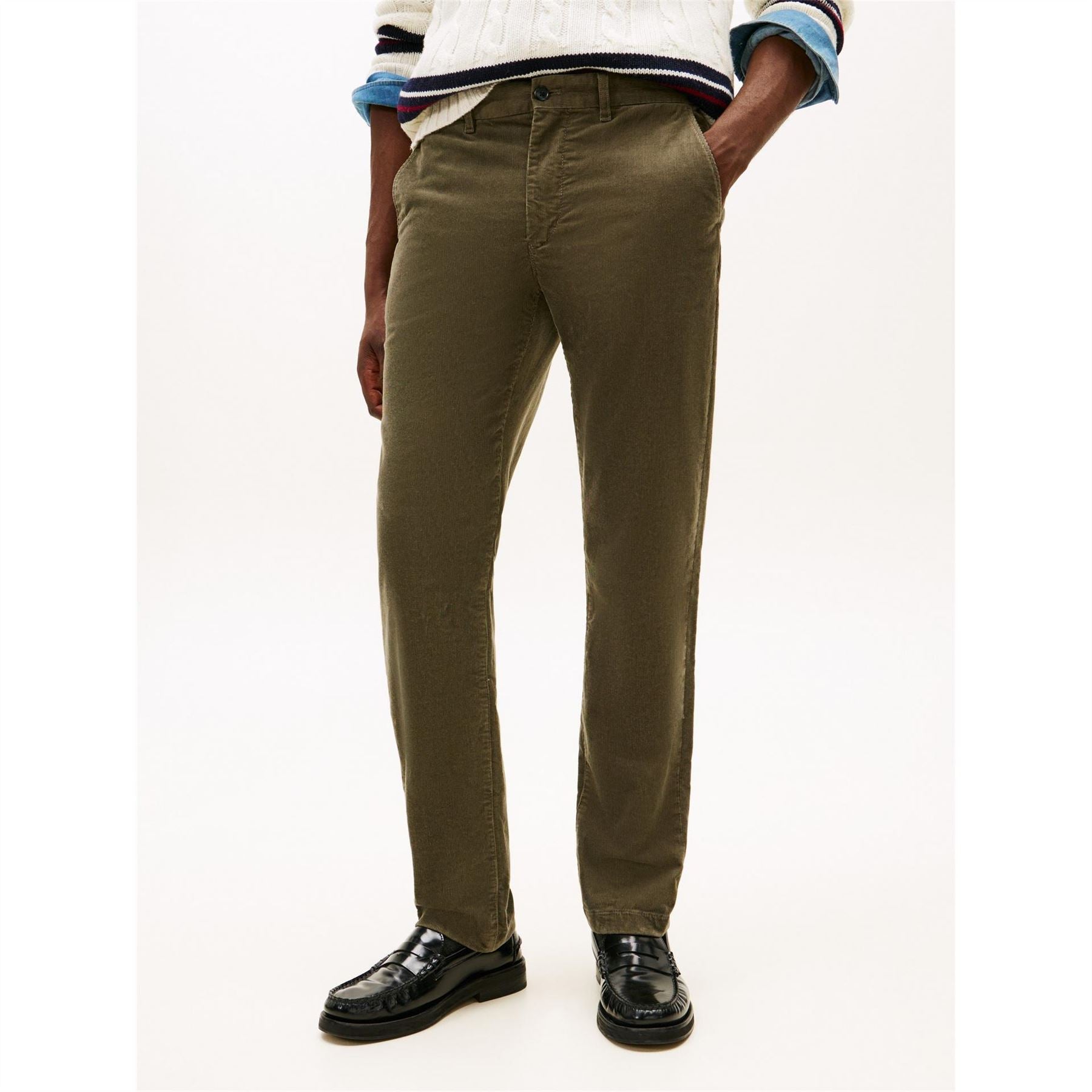 Tommy Hilfiger Denton Solid Patterned Straight Chinos