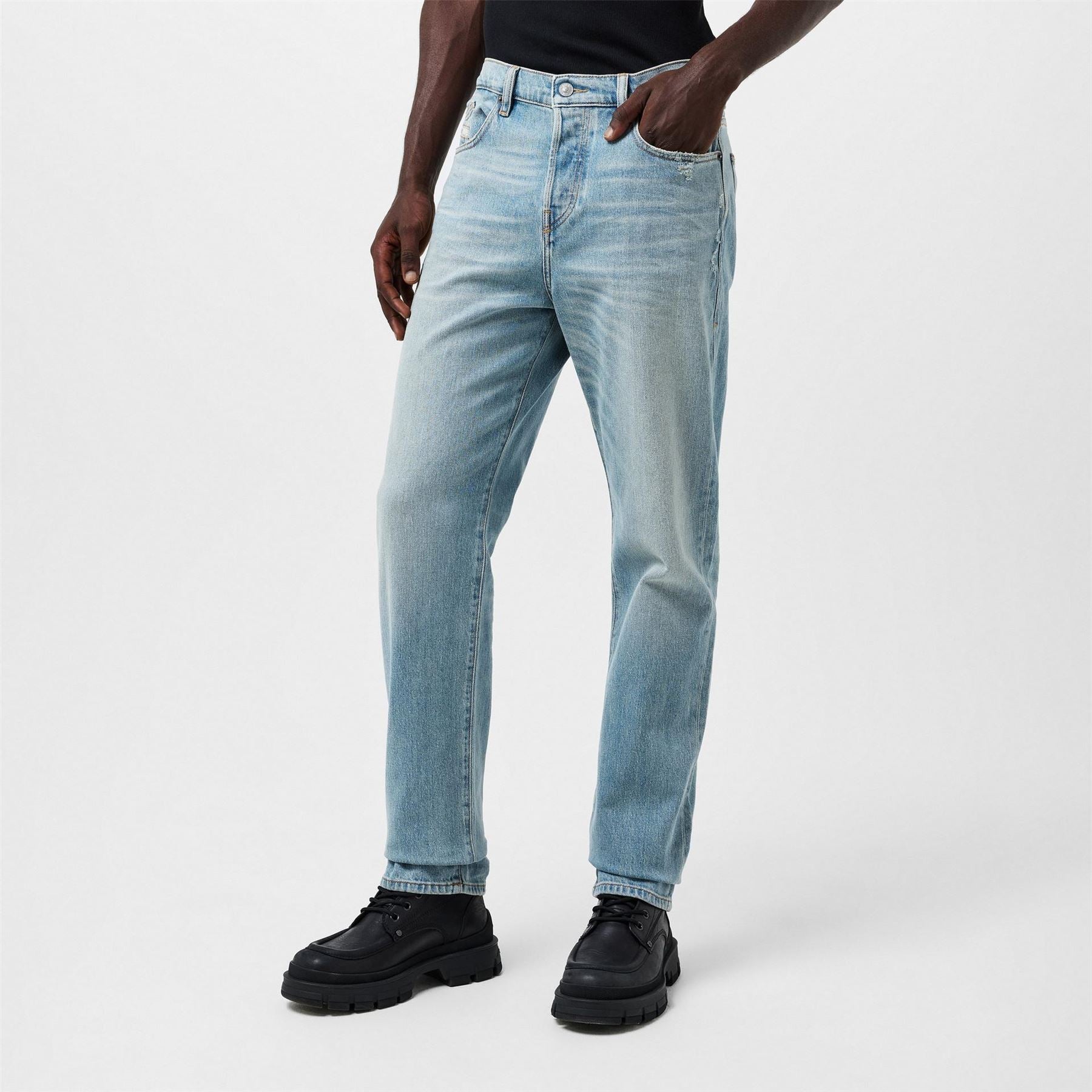 Diesel Vkr Five Pocket Straight Leg Jeans