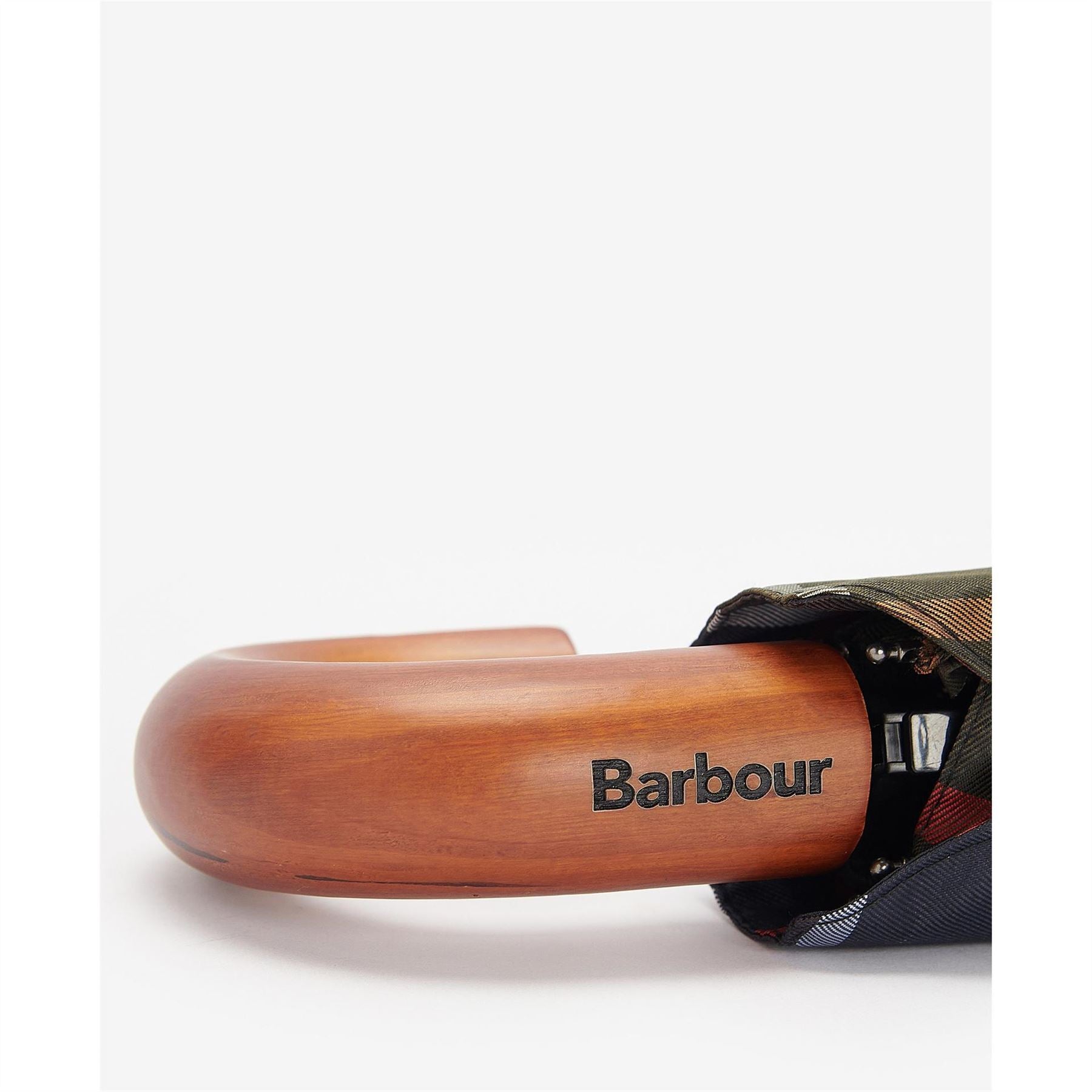 Barbour Small Umbrella With Wooden Handle