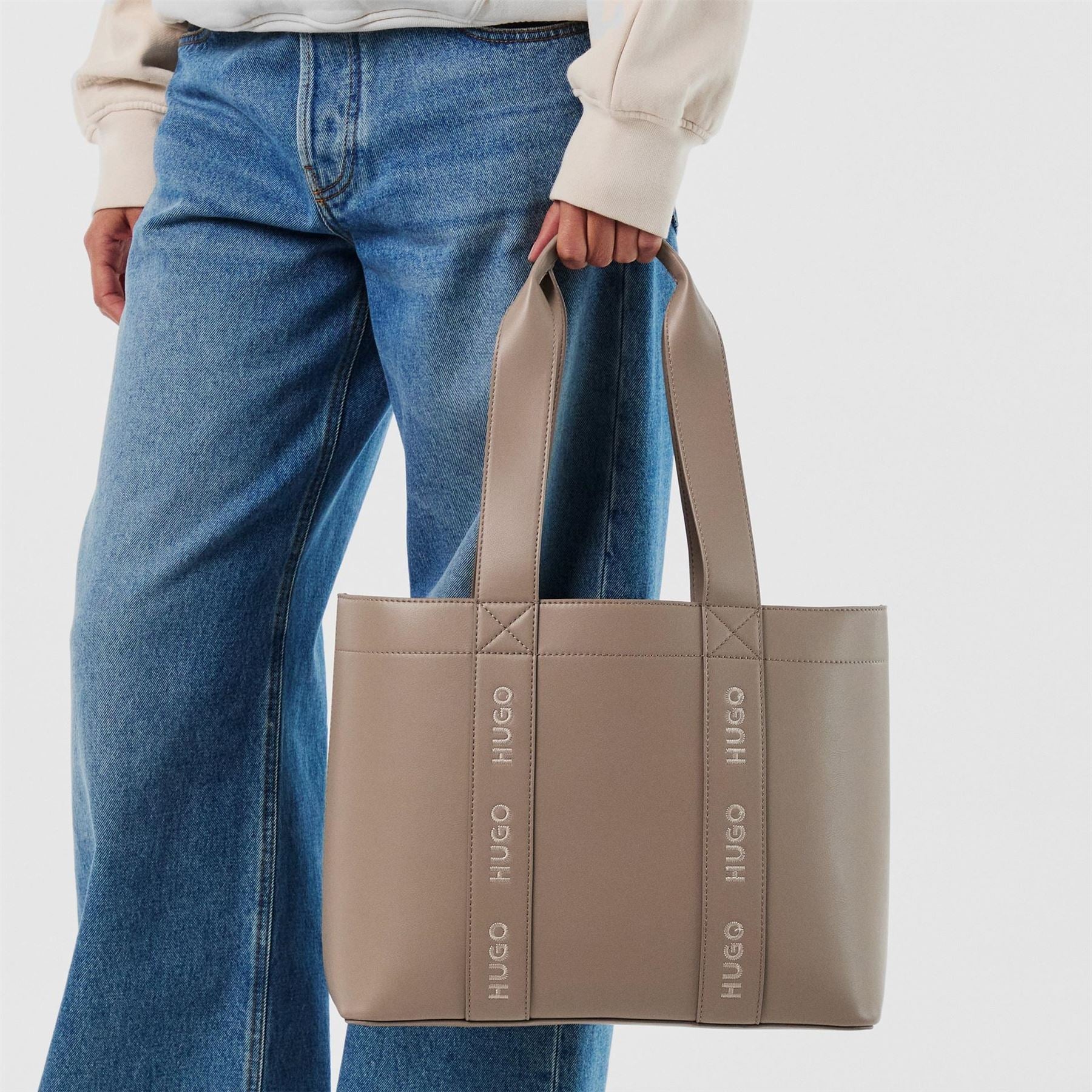 Hugo Becky Up Rectangle Shape Tote with Logo