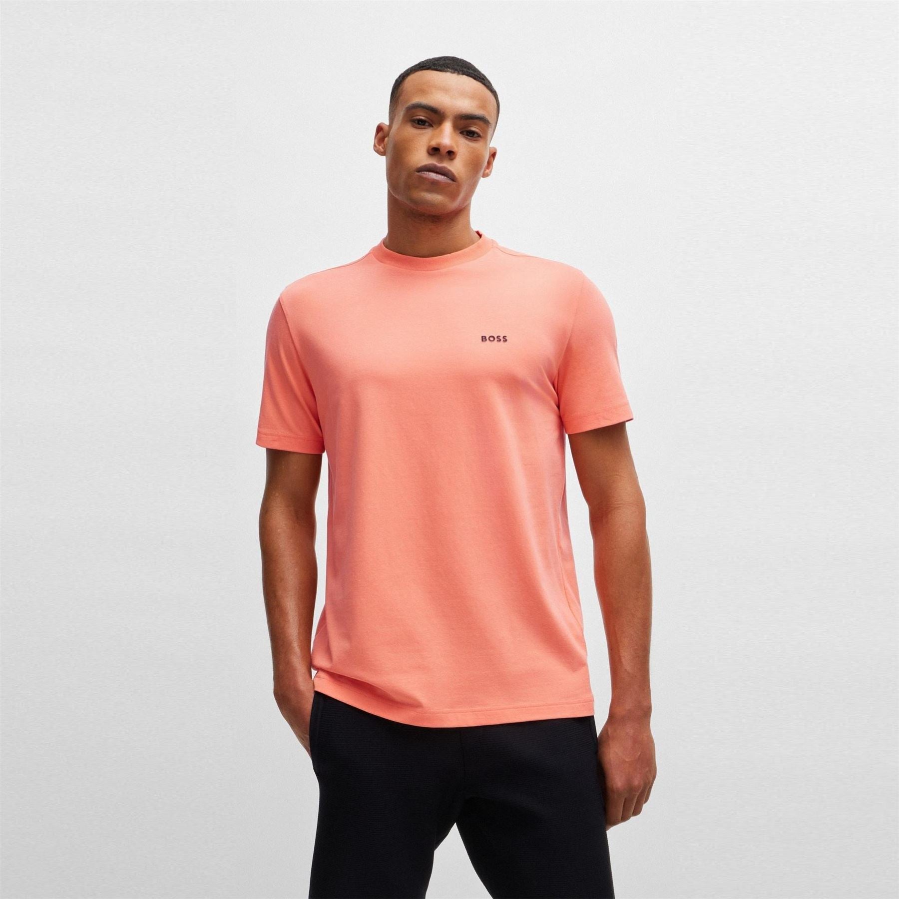 Boss BOSS GREEN T Shirt with Logo Design Stretch Cotton