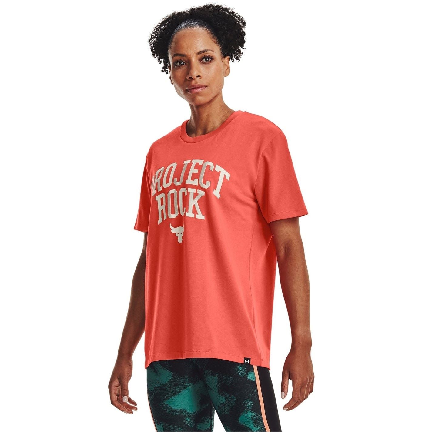 Under Armour Womens Project Rock Heavyweight Campus T-Shirt