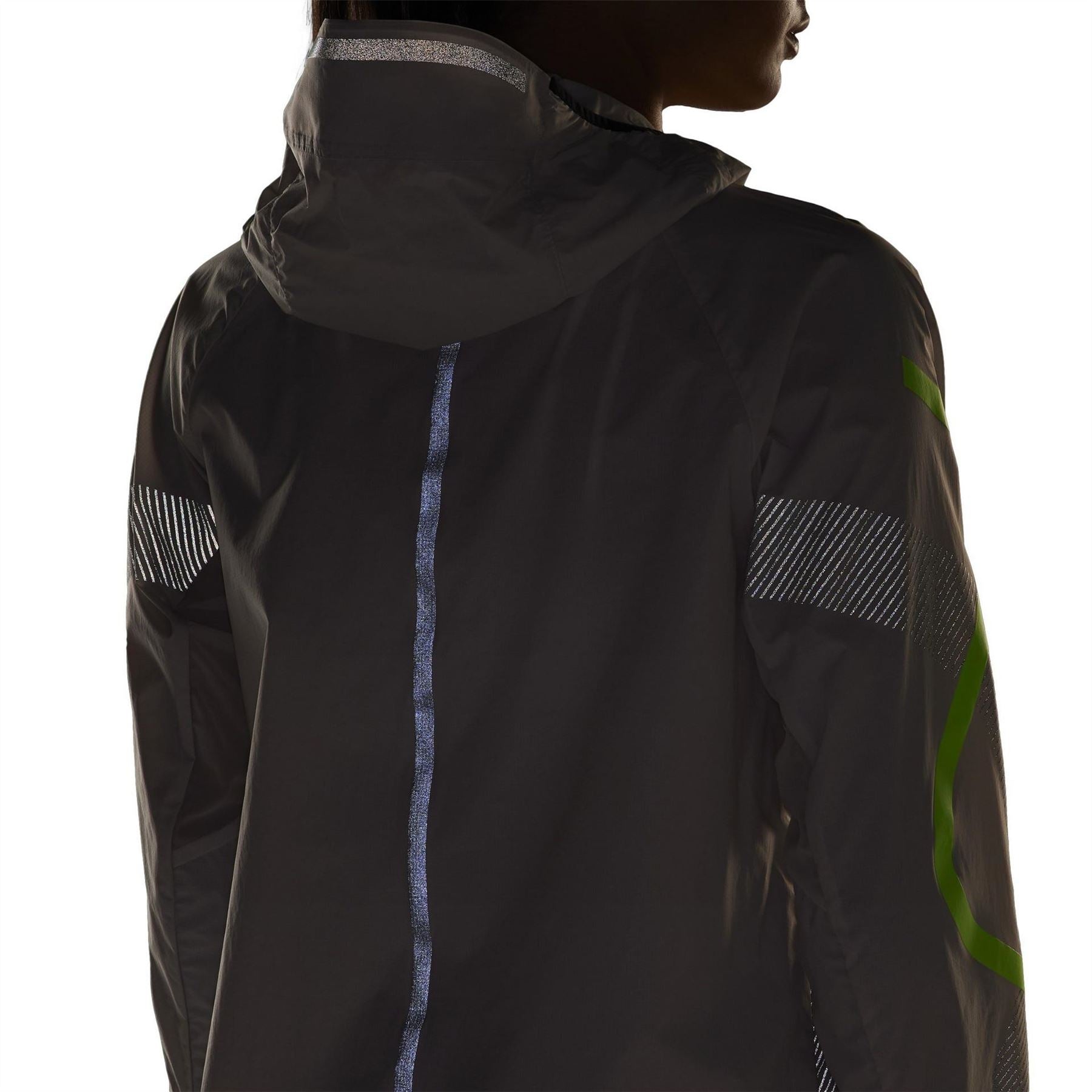 adidas Stripe Patterned Hooded Drawstring Running Jacket