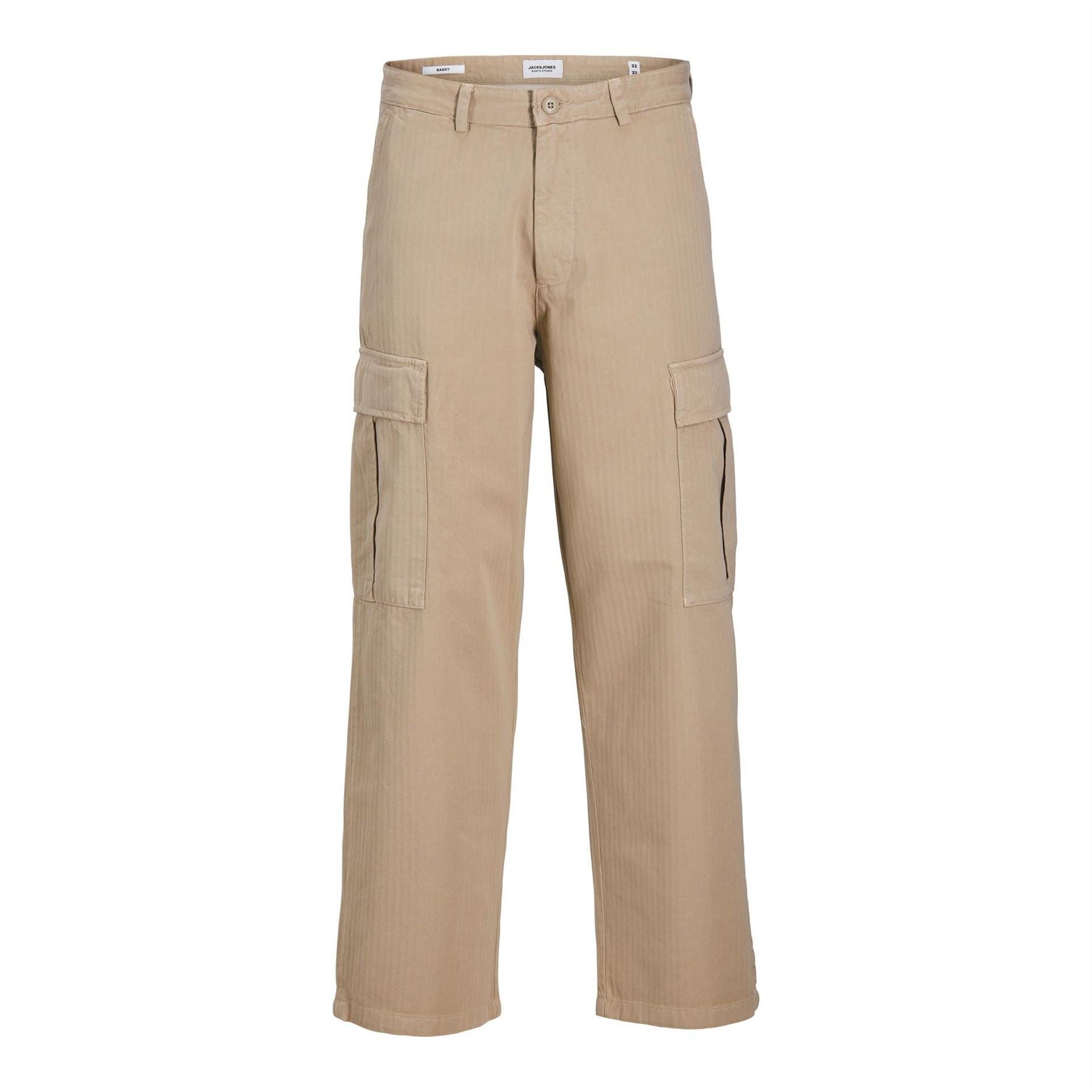 Jack and Jones Owen Solid Patterned Wide Leg Combat Pants