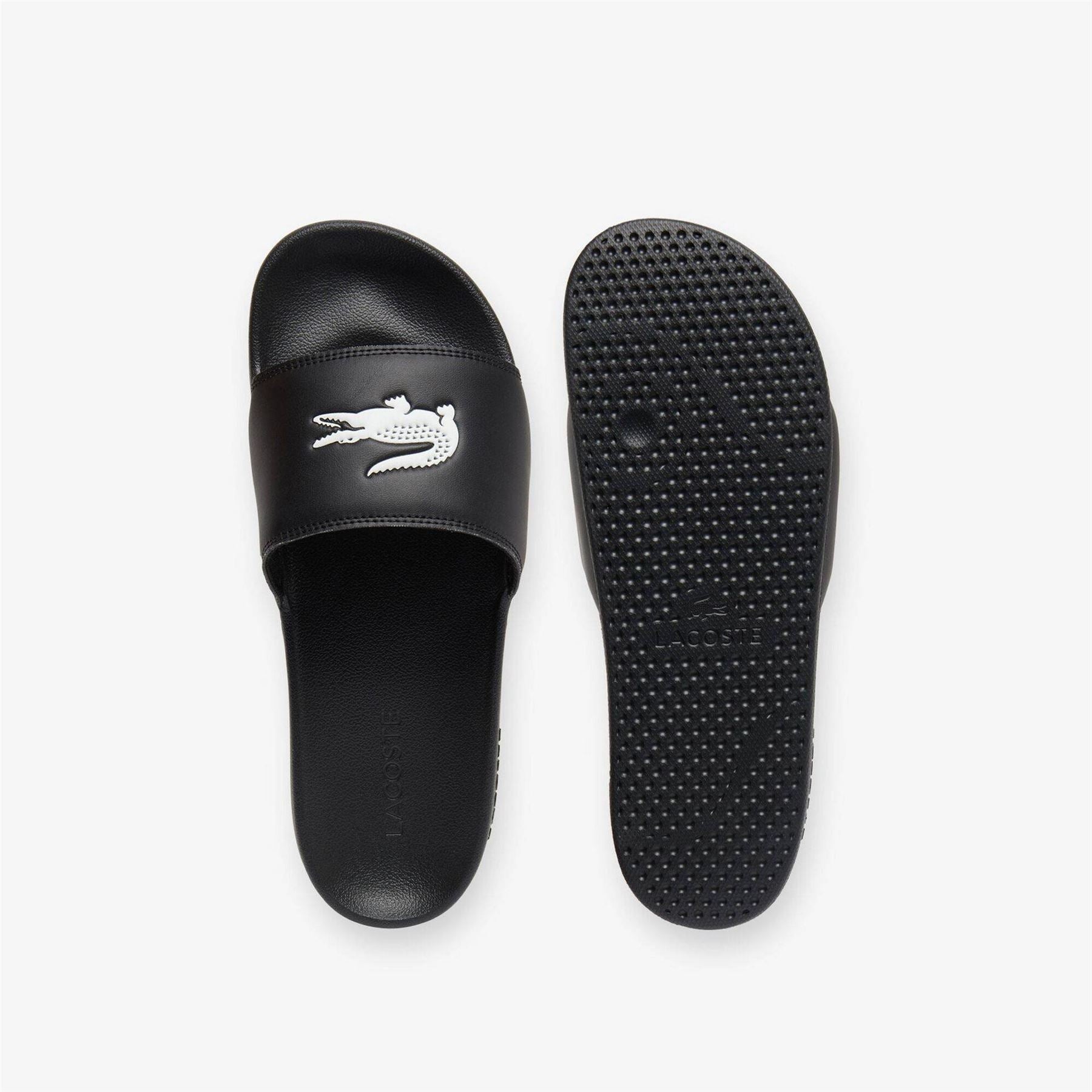 Lacoste Serve Crocodile Print Slide Mules