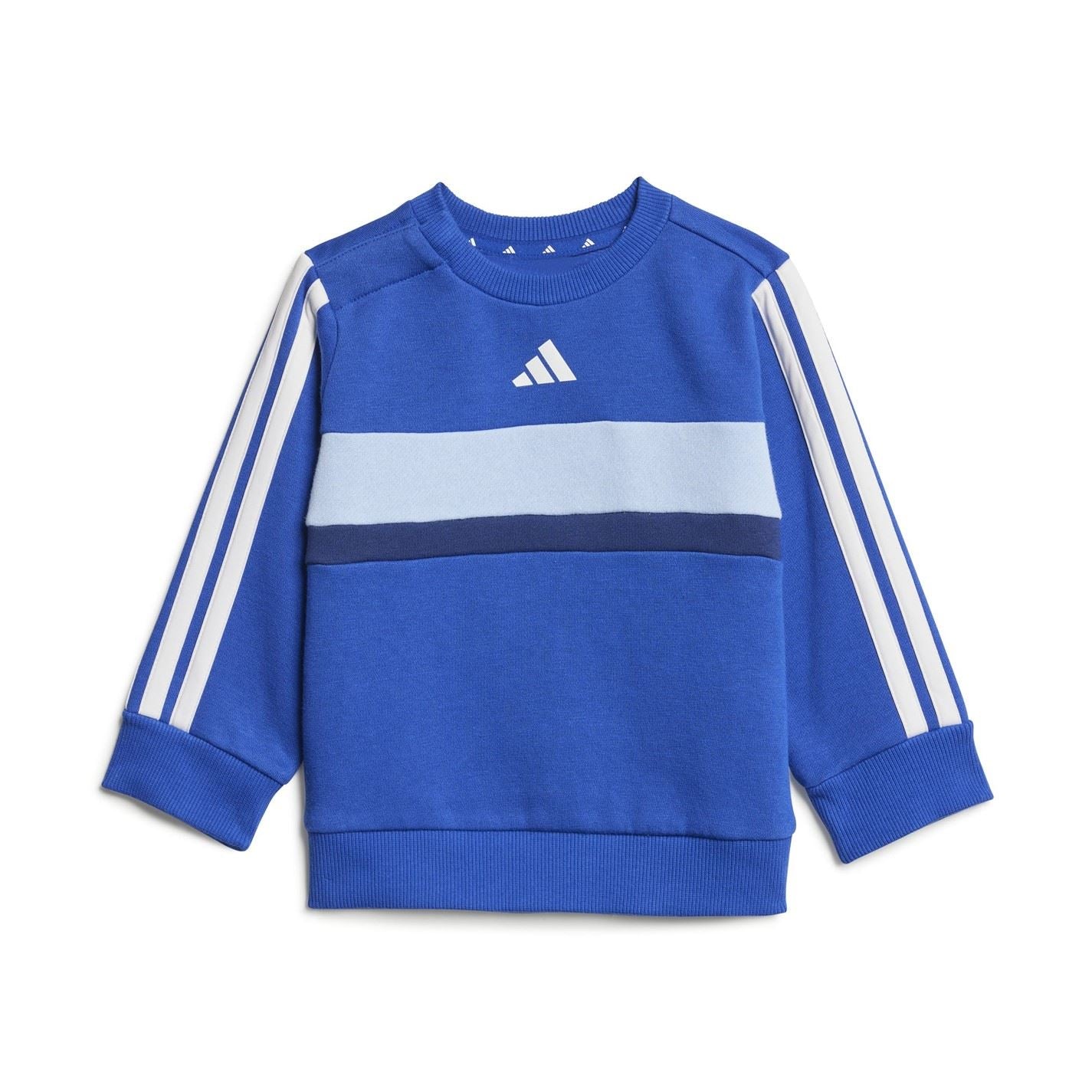 adidas Tiberio 3 Stripes Colorblock Fleece Track Suit Infants