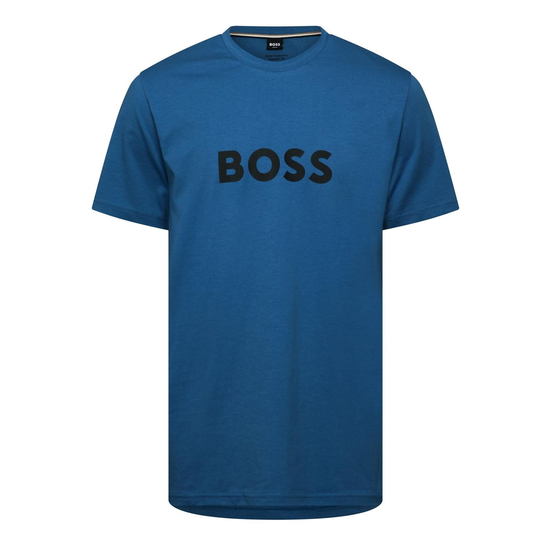 Boss Wordmark Central Logo Crew Neck Short Sleeve T-Shirt