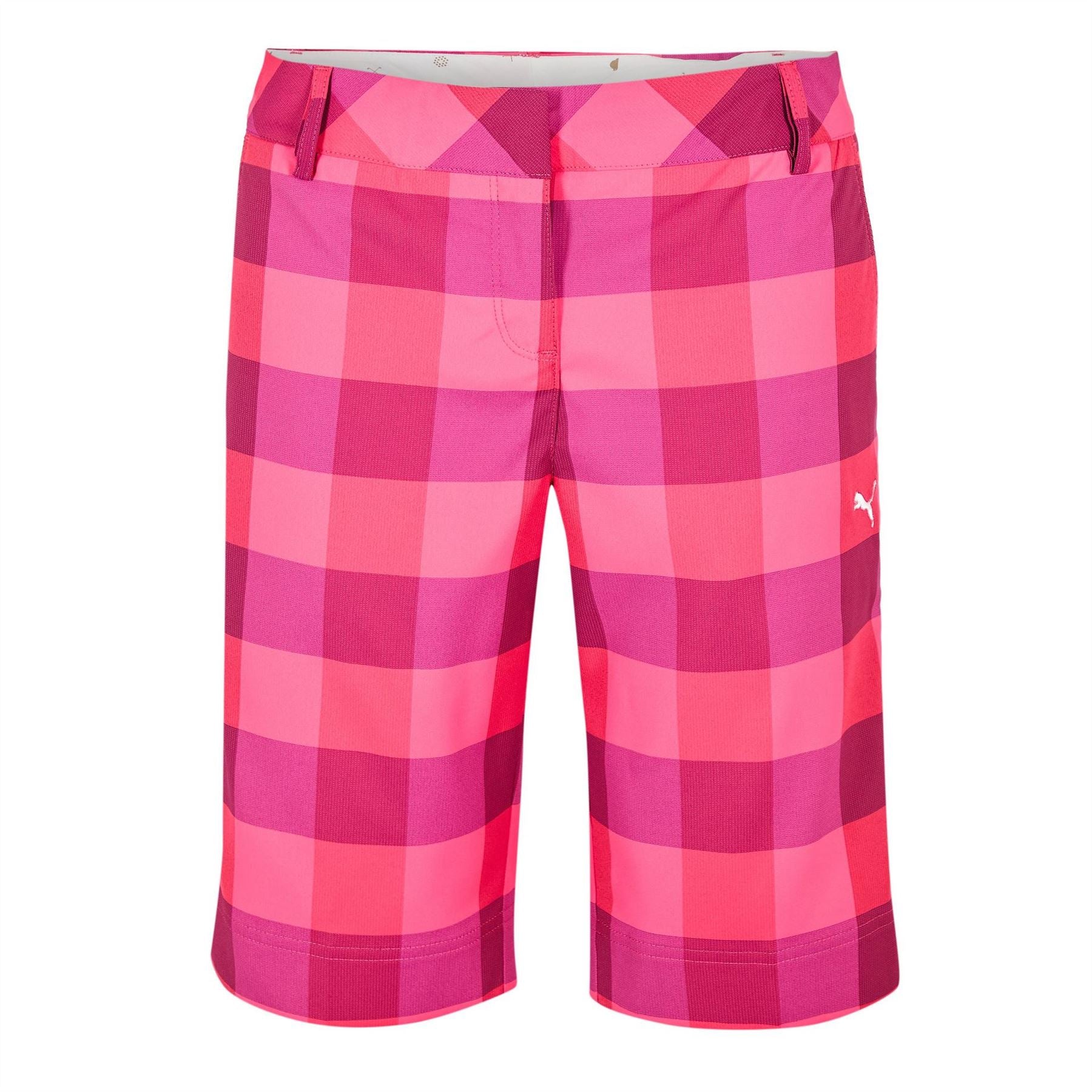 Puma Womens Golf Plaid Tech Shorts
