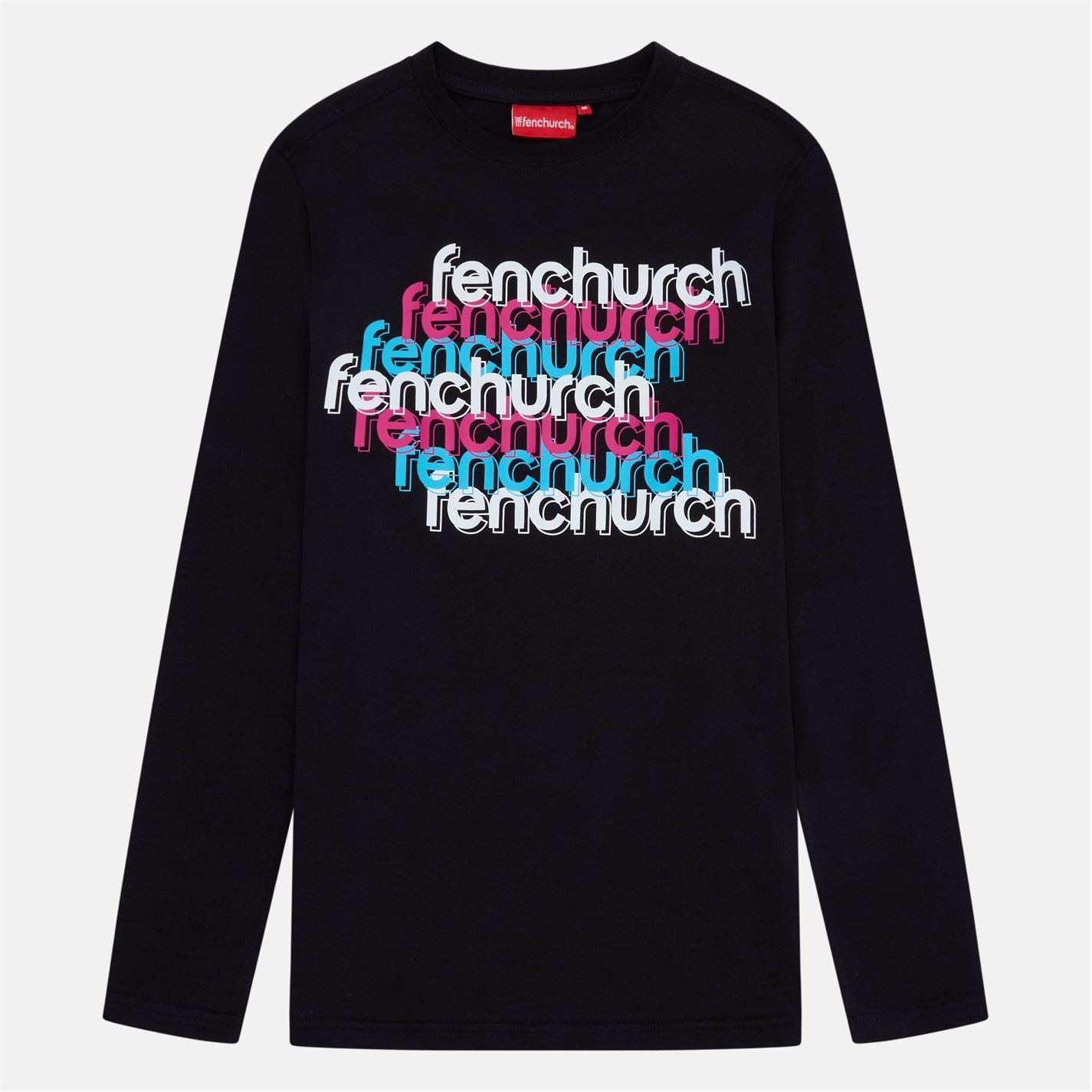 Fenchurch Billings Lettering Regular Fit Long Sleeve T-Shirt