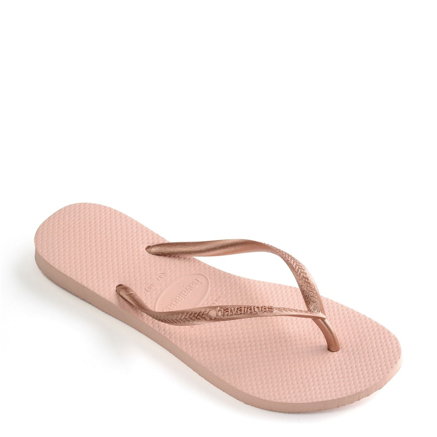 Havaianas Slim Textured Flat Heel Flip Flops