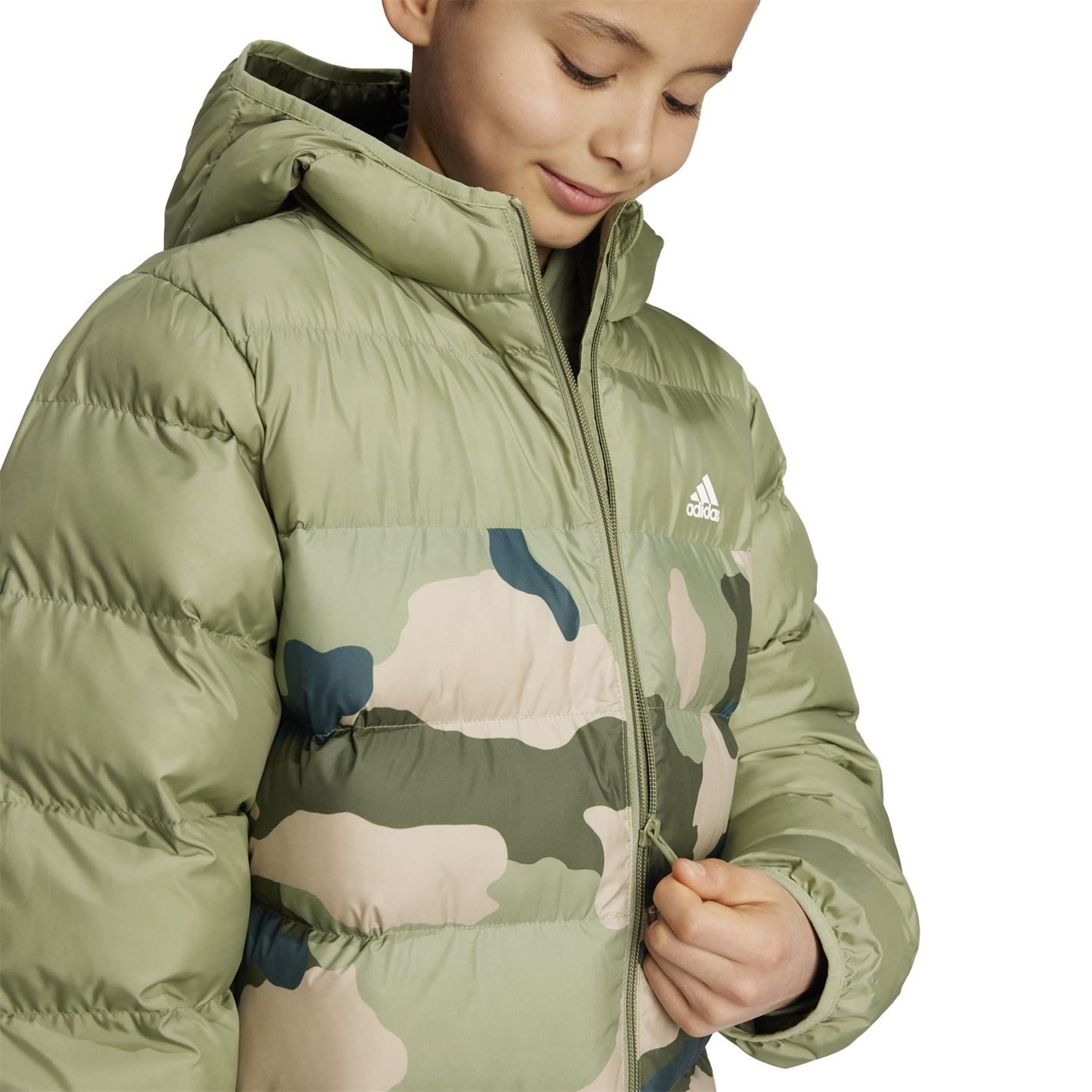 adidas Jr Aop Hooded Puffer Jacket