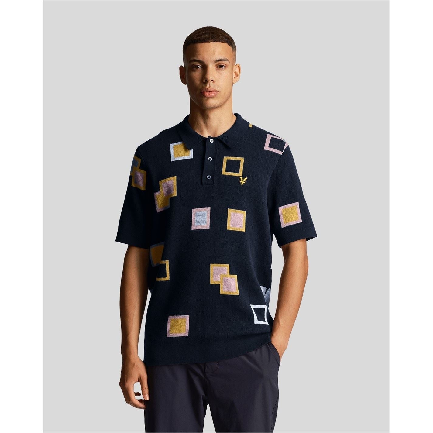 Lyle and Scott Square Knit Regular Fit Polo Shirt