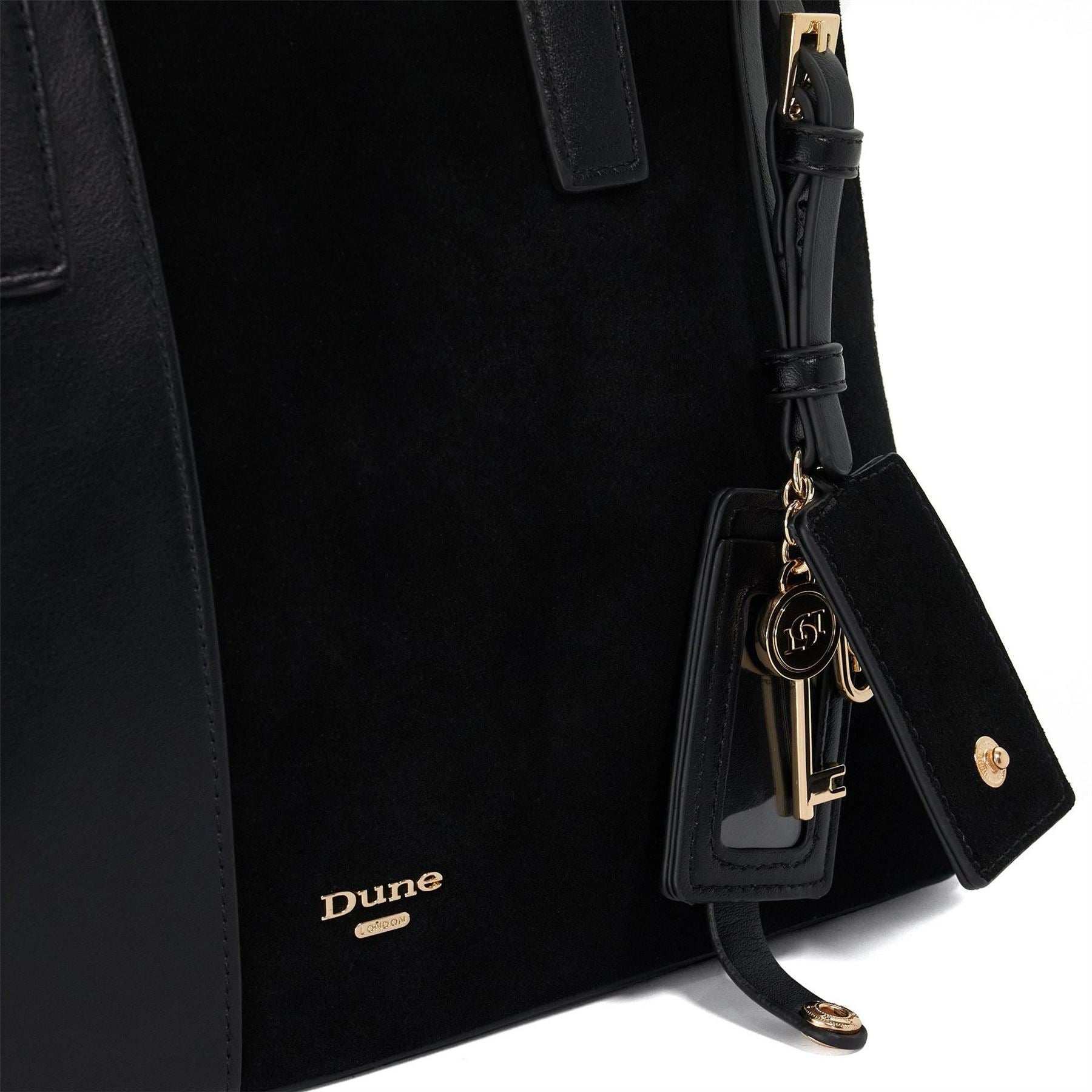 Dune London Dandelions Rectangle Shape Gold Tone Tote with Charm