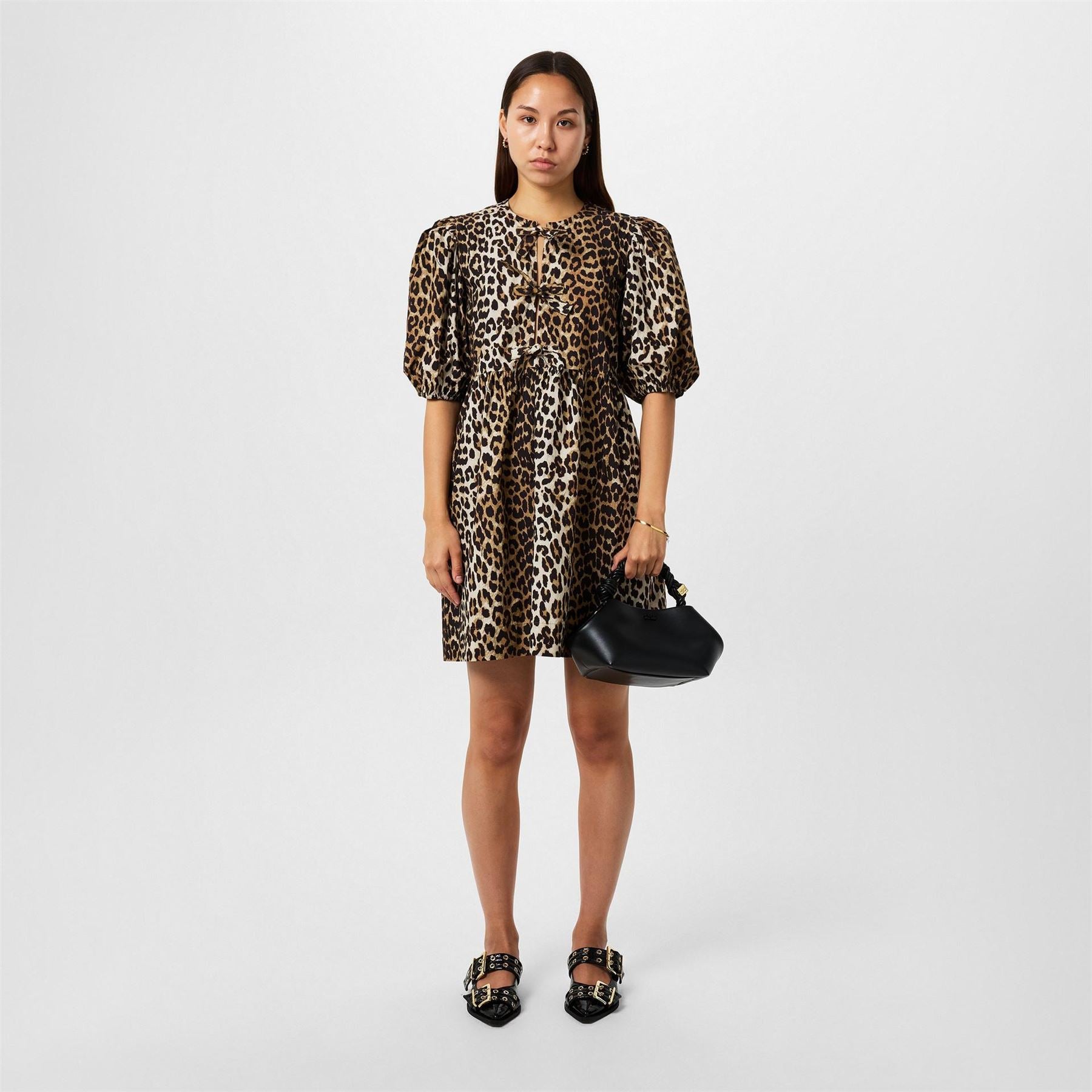 Ganni Tie Mini Dress