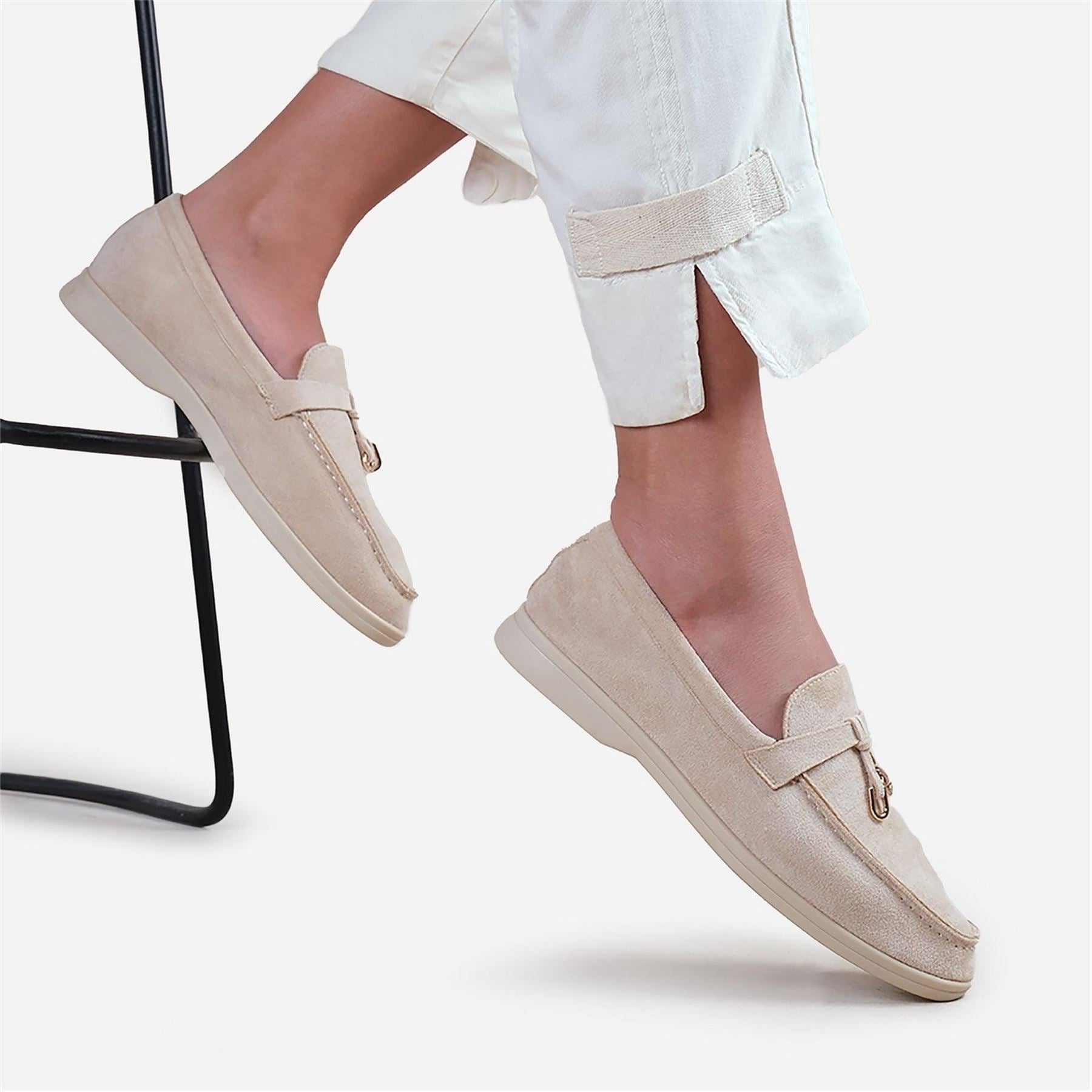 Wheres That From Pegasus Faux Suede Loafer Ladies