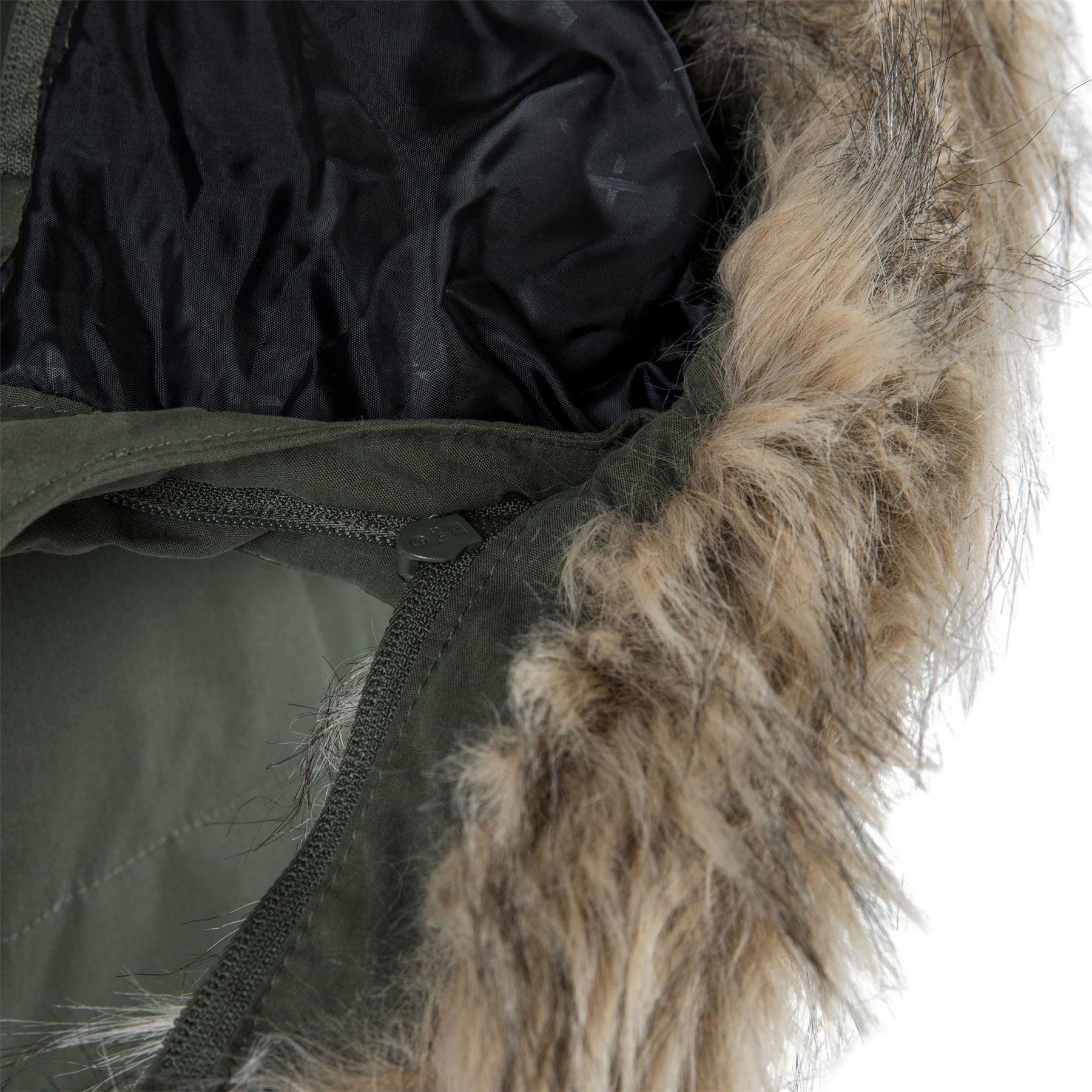 DLX Kendrick Solid Patterned Hooded Ribbed Cuff Down Jacket