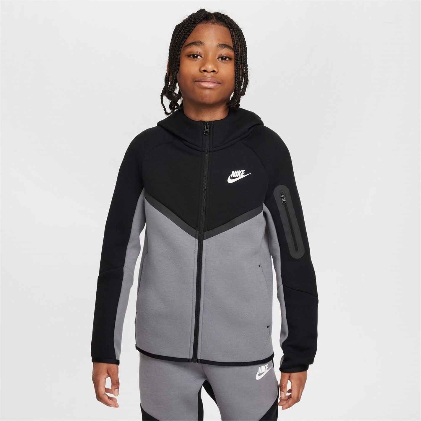 Nike Sportswear Tech Fleece Big Kids  Full Zip Hoodie