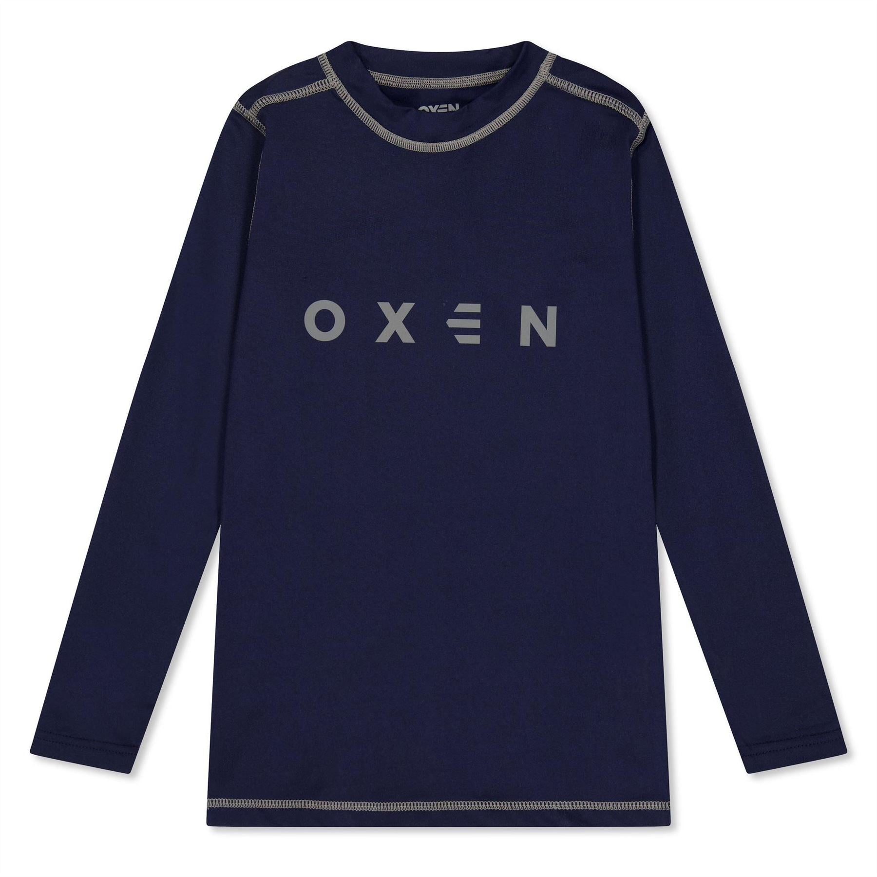 OXEN Crew Neck Long Sleeve Snug Fit Athletic Jersey